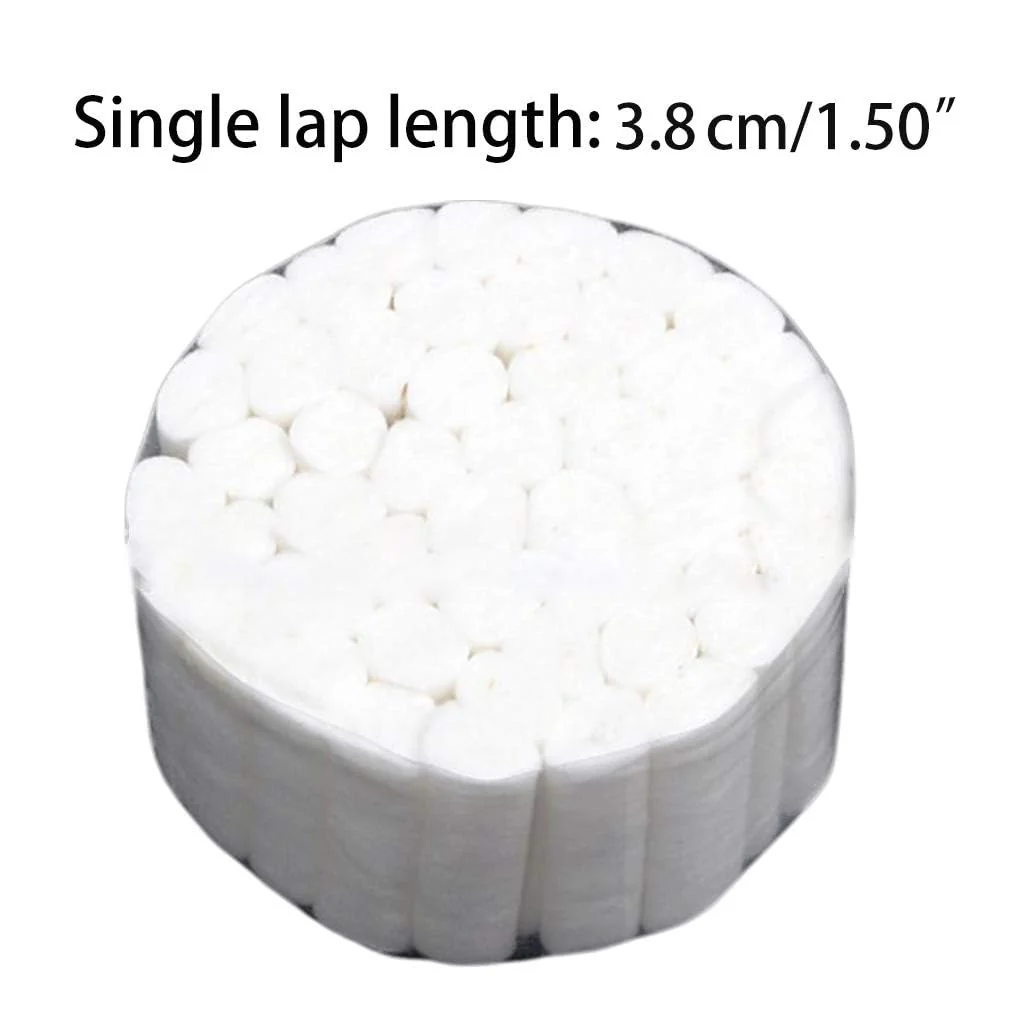 TingHaoO 50 White Tooth Cotton Rolls Highly Absorbent Non-Sterile Dentists - Image 2