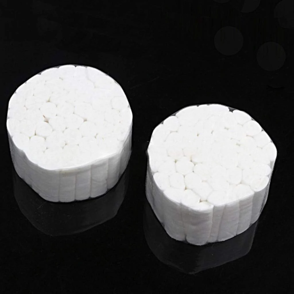 TingHaoO 50 White Tooth Cotton Rolls Highly Absorbent Non-Sterile Dentists - Image 3