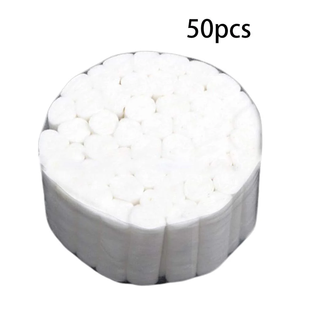 TingHaoO 50 White Tooth Cotton Rolls Highly Absorbent Non-Sterile Dentists - Image 9