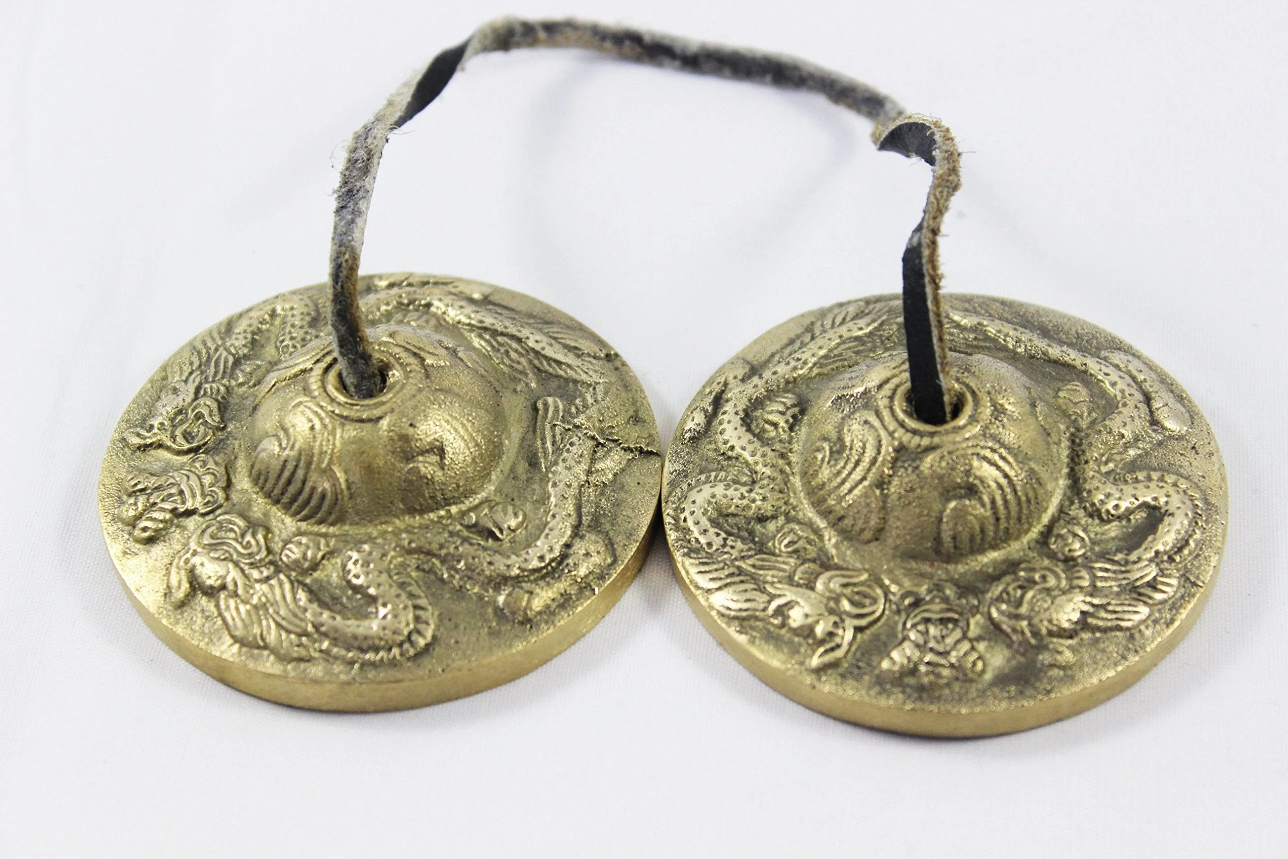 Tingsha/Tibetan Meditation Bell/Finger Cymbals with free Silk Case by Nepalese Handicraft Zone (Bronze) - Image 5