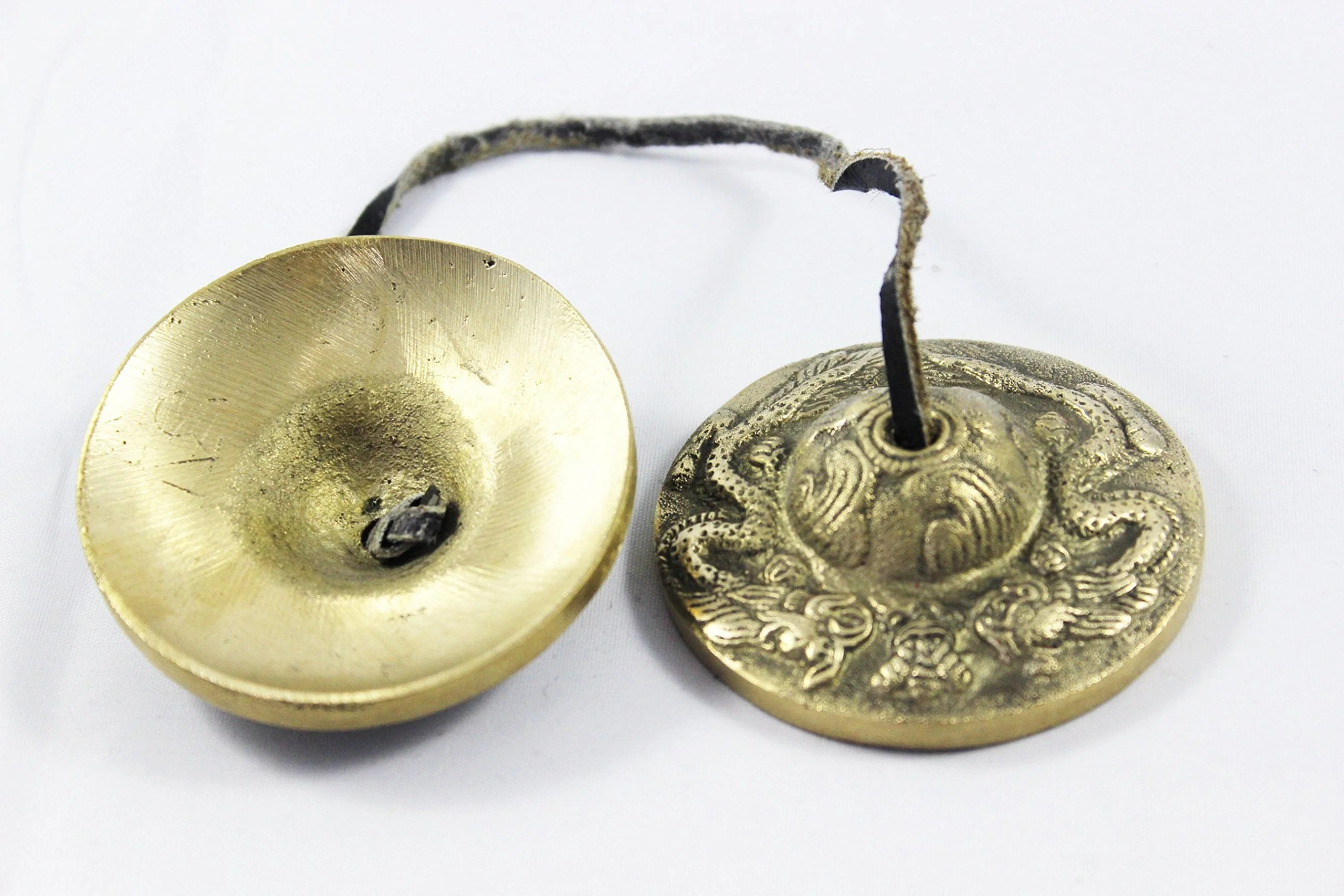 Tingsha/Tibetan Meditation Bell/Finger Cymbals with free Silk Case by Nepalese Handicraft Zone (Bronze) - Image 6