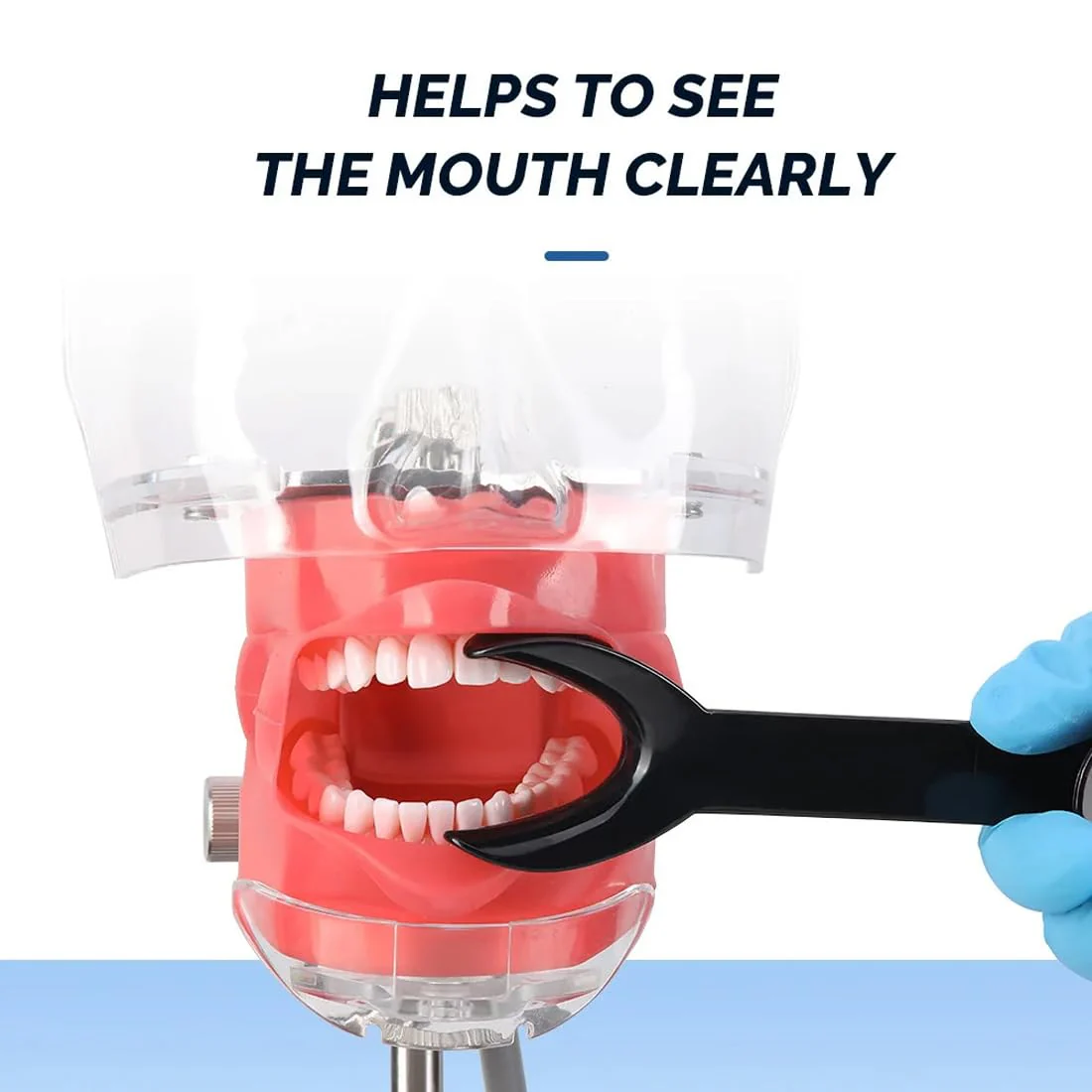 TISCH 4 Pieces Autoclavable Double Head Mouth Opener, Dental T Shape Lip Cheek Holder for Teeth Whitening for Dentist, Oral Care, Party, Mouth Guard, Pronouncing (Black/Two Sizes) - Image 5