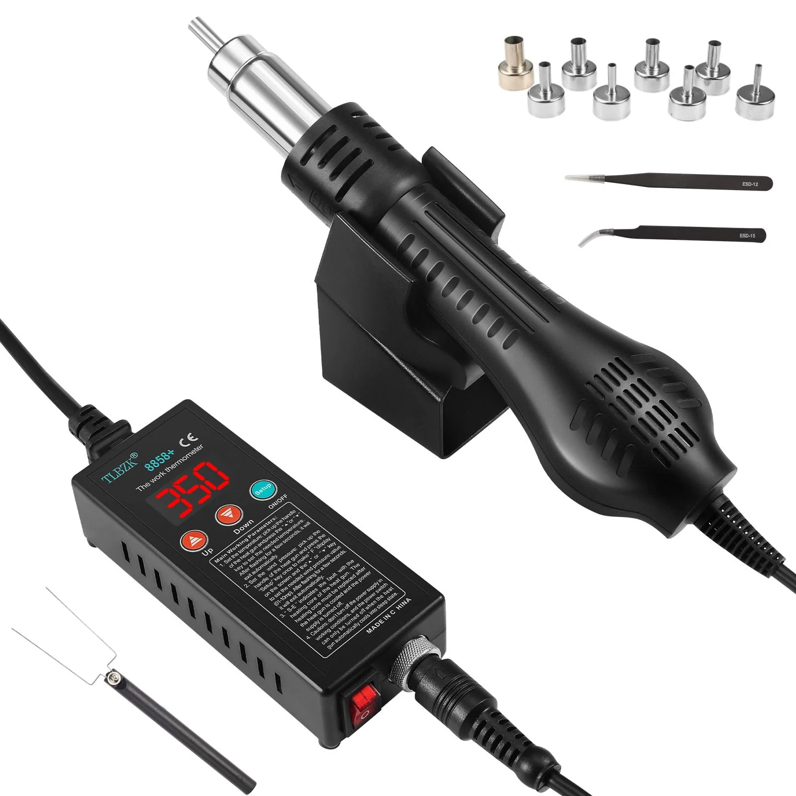 TLBZK Hot Air Soldering Station SMD Welding Machine Digital Display Heat Gun