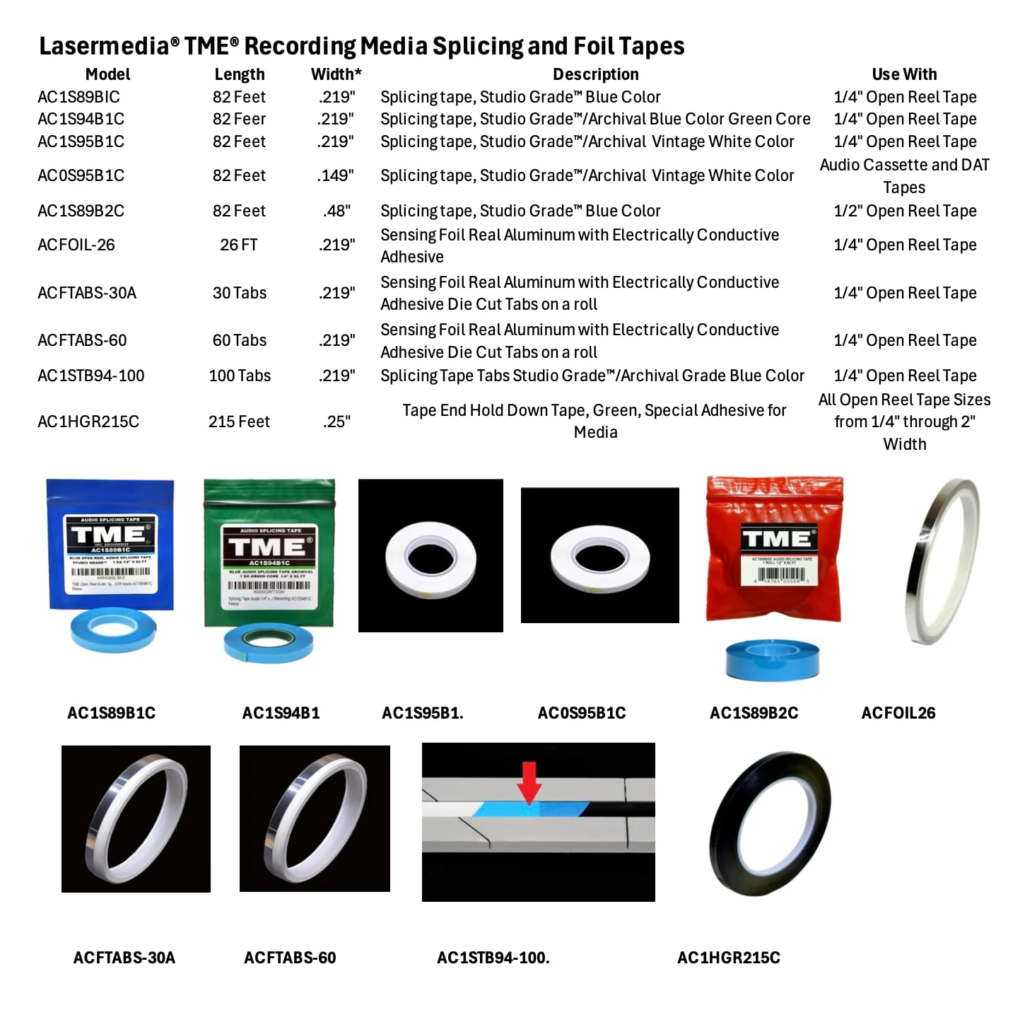 TME Splicing Tape, Audio, for Cassettes and Digital Audio Tapes (DAT) 82 FT Roll - Image 2
