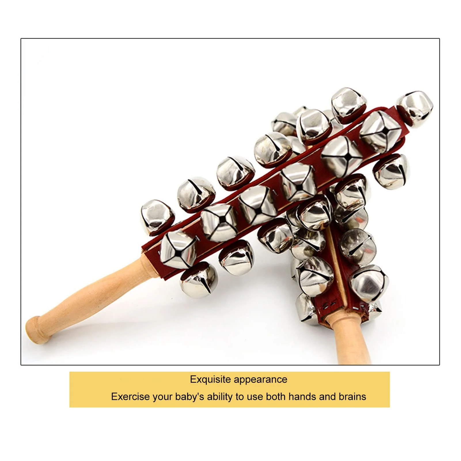 Tnfeeon Jingle Stick, Musical Instrument Wooden Handle Toy for for Kindergarten - Image 4