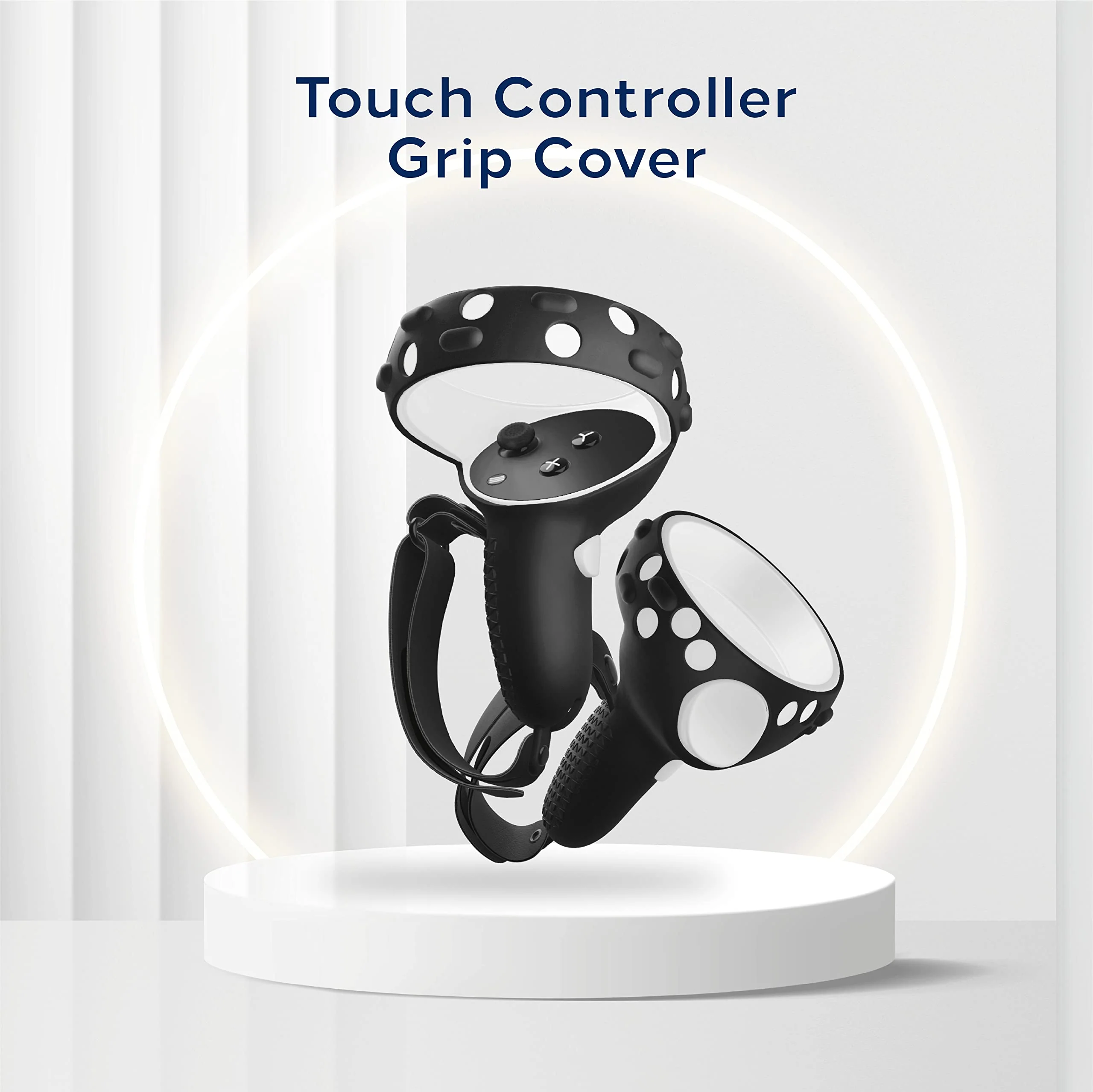 TNP Controller Grips for Oculus Quest 2 / Meta Quest 2 Knuckle Strap Black VR Touch Controller Hand Grip Cover Protector Sleeve with Anti-Throw Adjustable Straps - Image 3