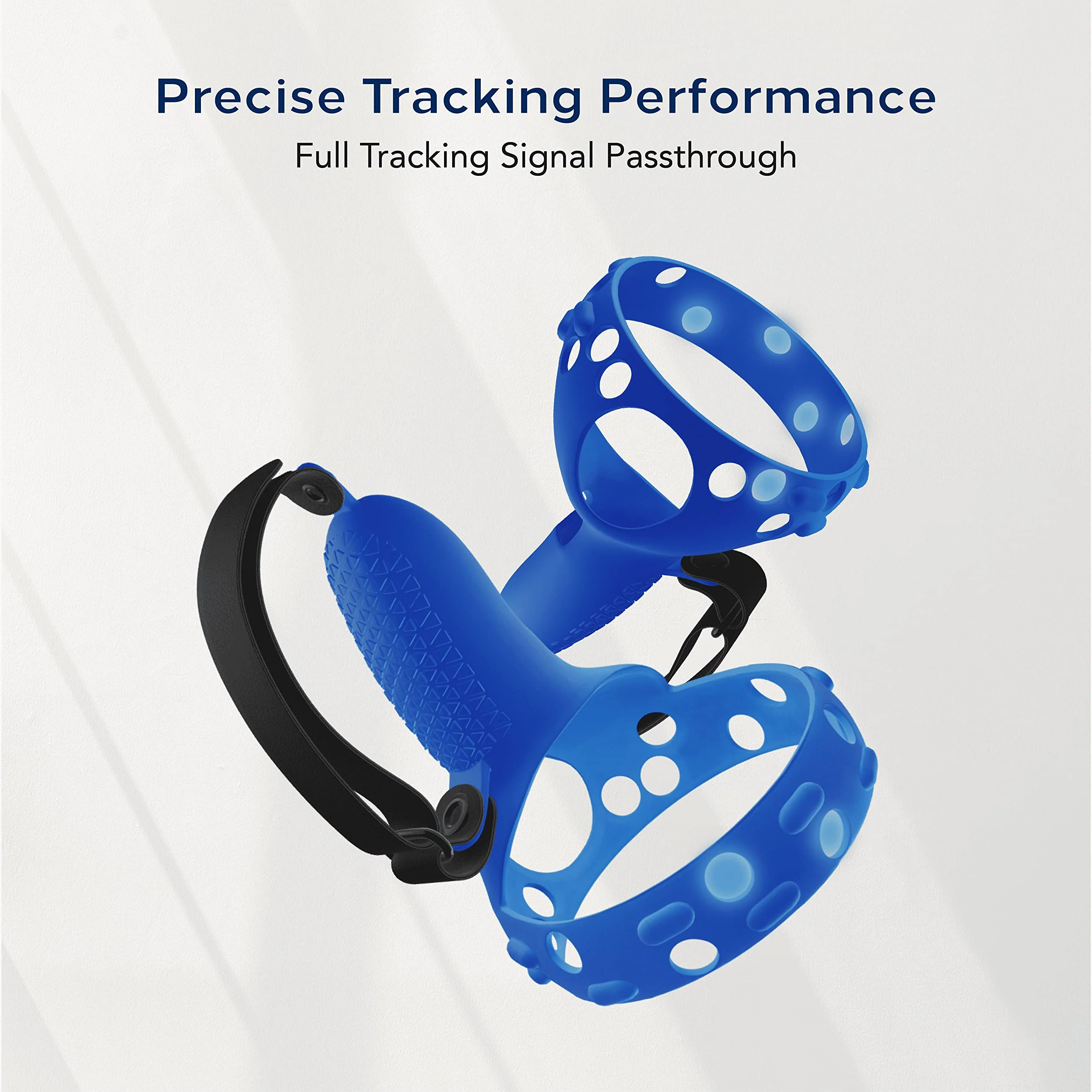 TNP Controller Grips for Oculus Quest 2 / Meta Quest 2 Knuckle Strap Black VR Touch Controller Hand Grip Cover Protector Sleeve with Anti-Throw Adjustable Straps Blue - Image 6