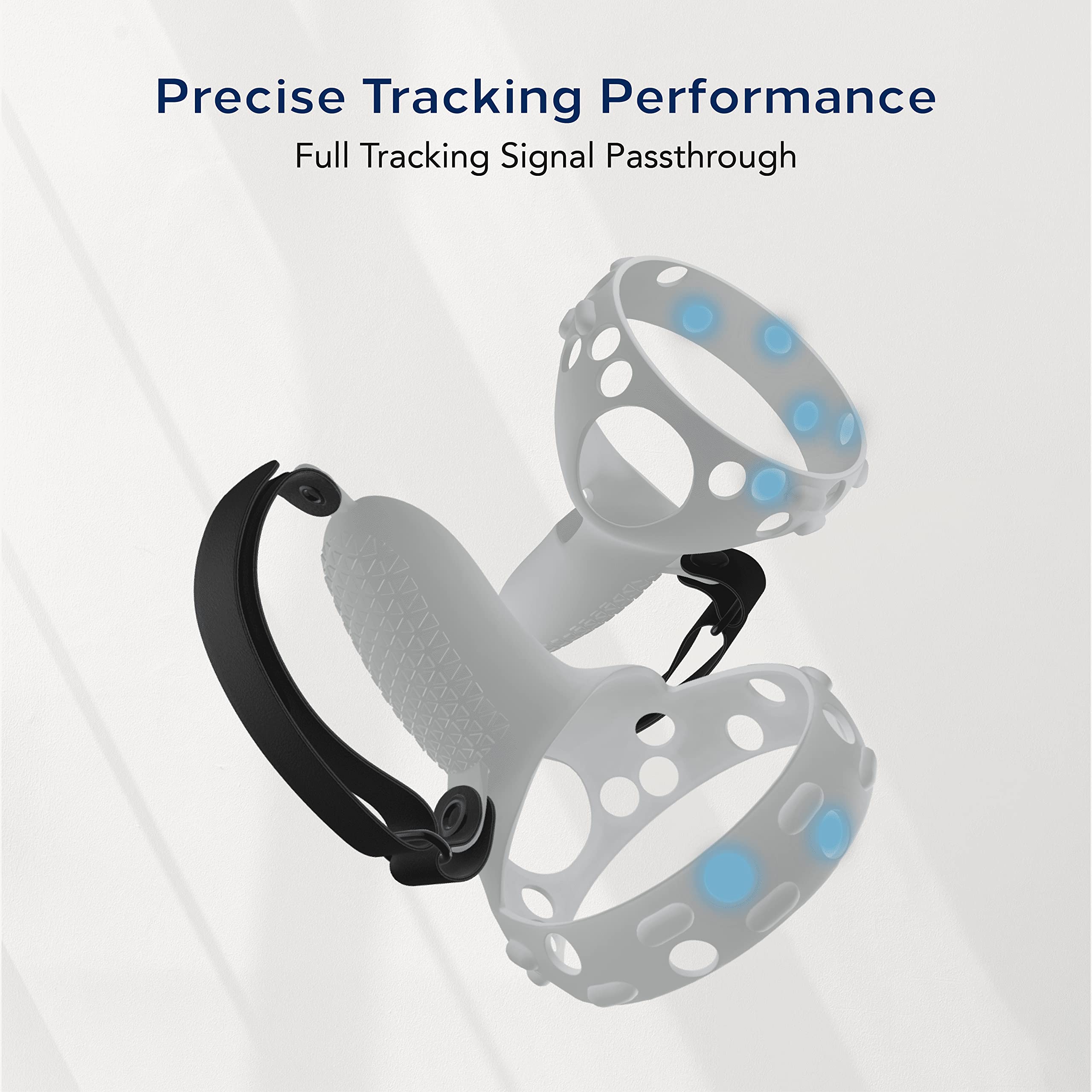 TNP Controller Grips for Oculus Quest 2 / Meta Quest 2 Knuckle Strap Black VR Touch Controller Hand Grip Cover Protector Sleeve with Anti-Throw Adjustable Straps White - Image 6