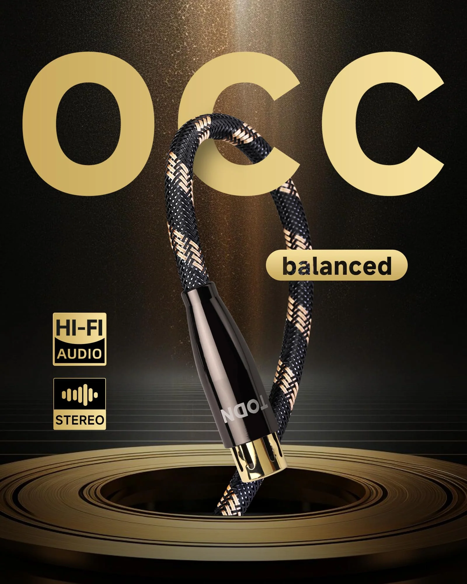 TODN XLR Cables Balanced Microphone Cable with 3-Pin XLR Male to Female Mic Cord for Audiophile, HiFi Sound, (6.5ft/2m, 1 Piece) 6.5 ft 1-Piece - Pro - Image 2