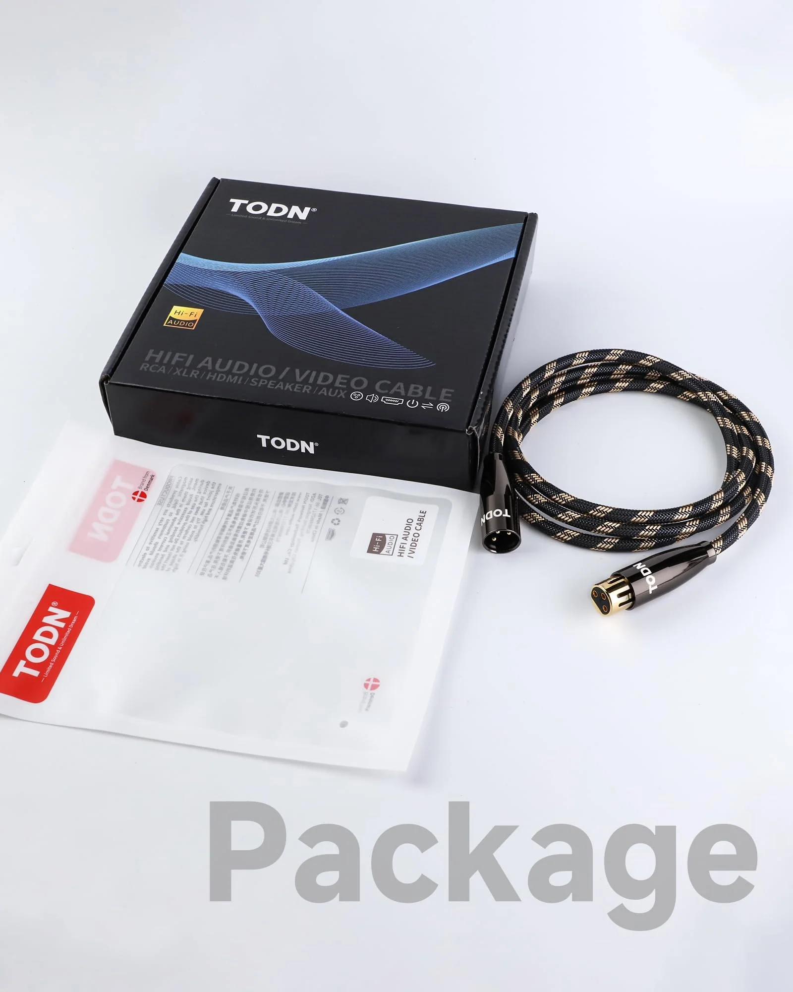TODN XLR Cables Balanced Microphone Cable with 3-Pin XLR Male to Female Mic Cord for Audiophile, HiFi Sound, (6.5ft/2m, 1 Piece) 6.5 ft 1-Piece - Pro - Image 8