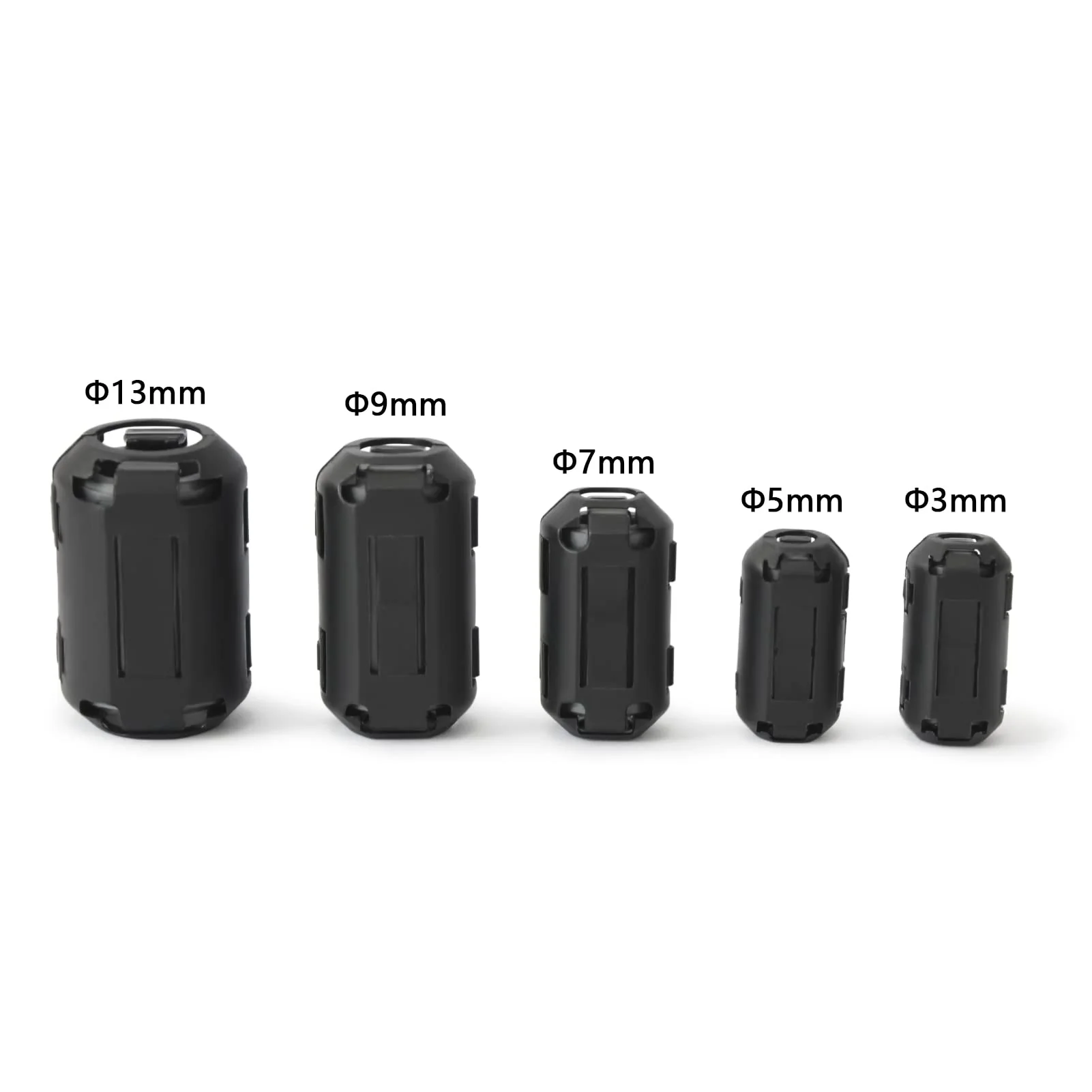 TOJOIN 10PCS Ferrite Bead Clip on Ferrite Core RFI EMI Noise Suppressor Ferrite Rings Cable Clip for Phone, TV, Speaker, USB Radio, Audio Equipment 13mm Inner Diameter Black 13mm-10pcs - Image 2