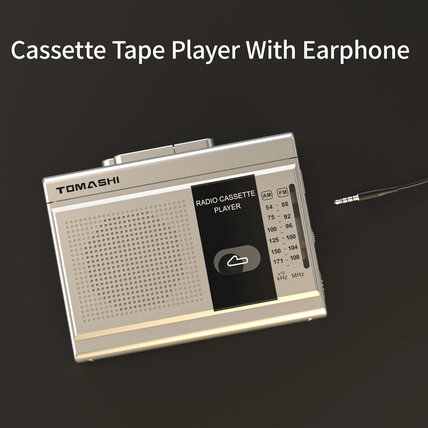TOMASHI Cassette Player Tape Recorder FM AM Radio with Built-in Speaker,Microphone F-315B - Image 6
