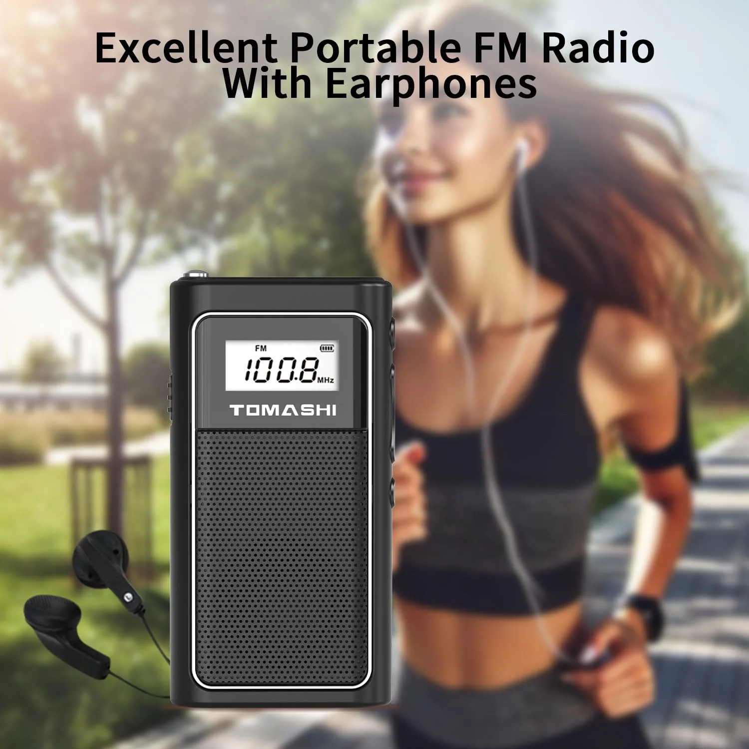 TOMASHI Tiny Portable FM Radio with USB Charging, Pocket Radio with Micro SD Playback and Built-in Rechargeable Lithium Battery – Compact and Lightweight - Image 4