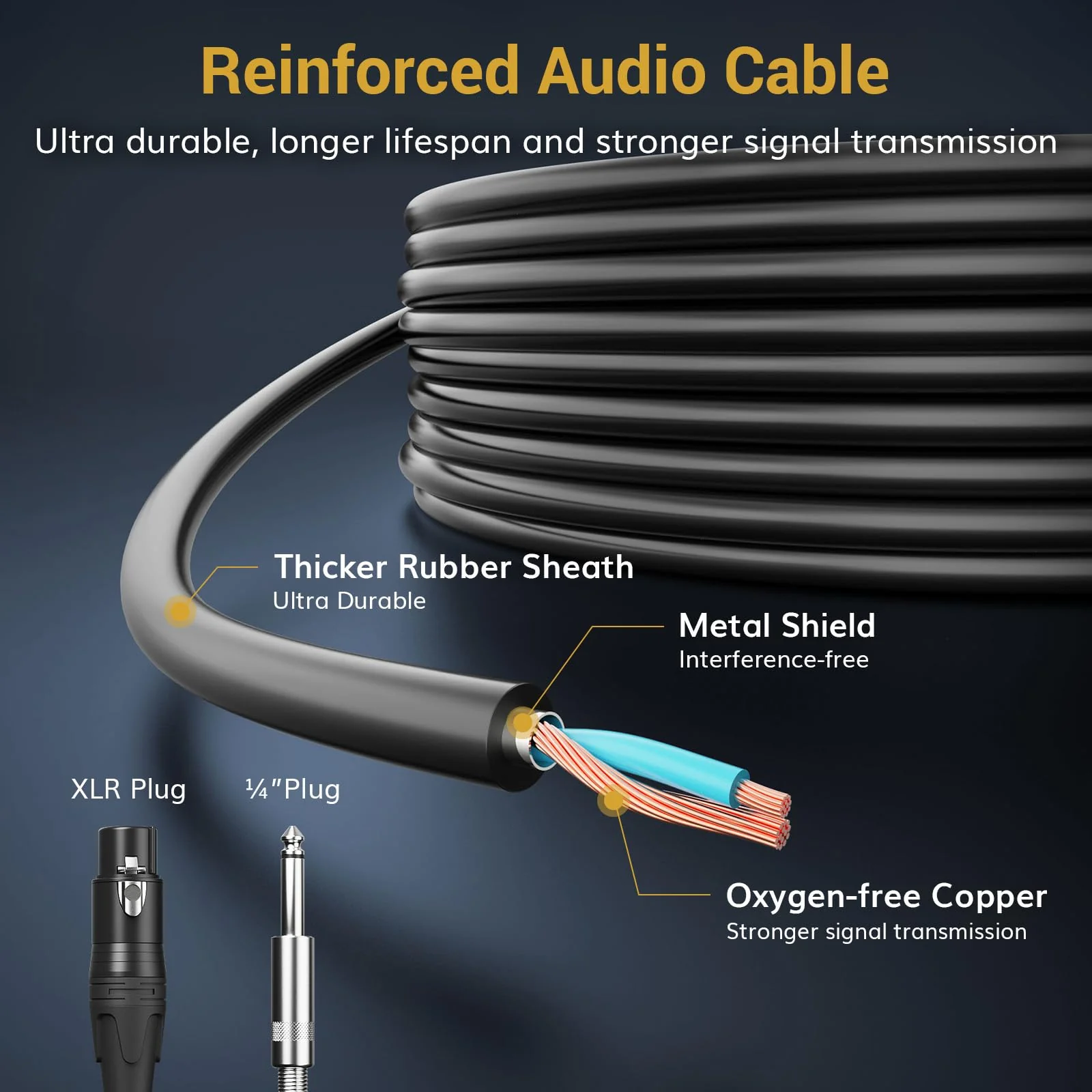 TONOR Professional Vocal Microphone for Singing, Dynamic Handheld Wired Karaoke Mic, Cardioid Studio Microfono with 4.5M XLR to 1/4" Cable, for Speakers/Mixer Machine/Amp/Speech/Karaoke and Outdoors - Image 6
