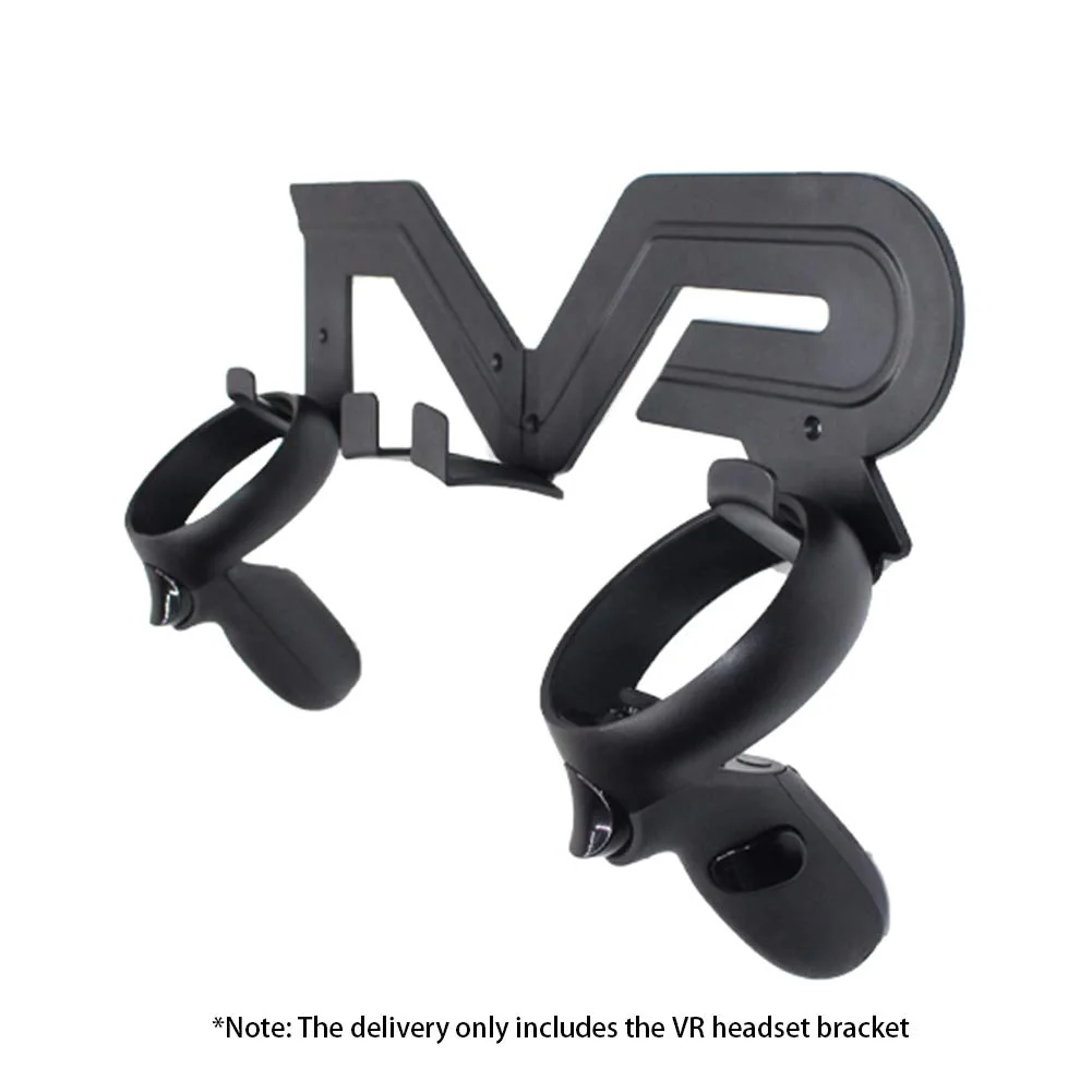 Tookie VR Headset Stand, Wall Mount VR Headset Storage Holder Universal VR Headset Touch Controller Display Bracket for Ocul-us Quest VR/Ocul-us Rift S/Viv e/Playstatio-n VR(Black) Black - Image 3