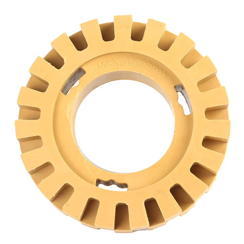 Tool for removing graphics, tooth shape, 4 inch rubber wheel for removing stickers for boats for trucks for removing vinyl for motorhomes (4 inches, hollow)