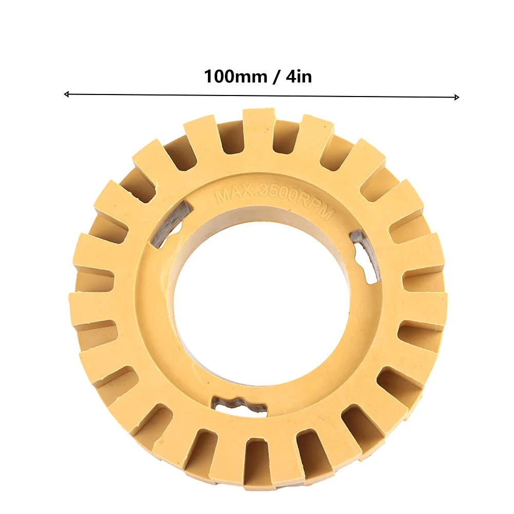 Tool for removing graphics, tooth shape, 4 inch rubber wheel for removing stickers for boats for trucks for removing vinyl for motorhomes (4 inches, hollow) - Image 2