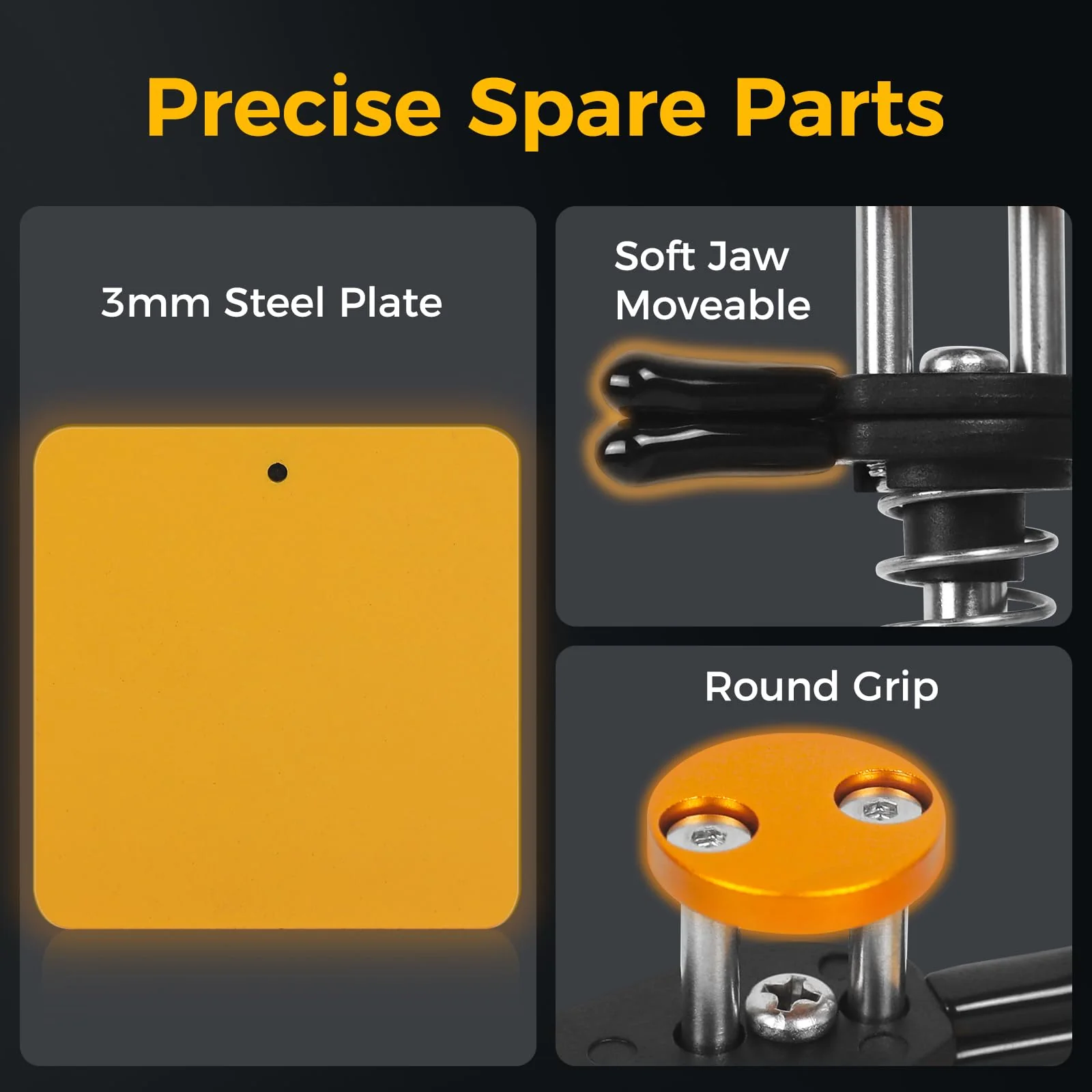 Toolour Third Hand for Maker - Compact Soldering Aid Holder with Dual Parallel Clamps, Adjustable Magnetic Base for Boards, Fine Cables and Components, 10 x 10 x 0.5 cm, No Spring Back without Bite 2PC-Y - Image 6