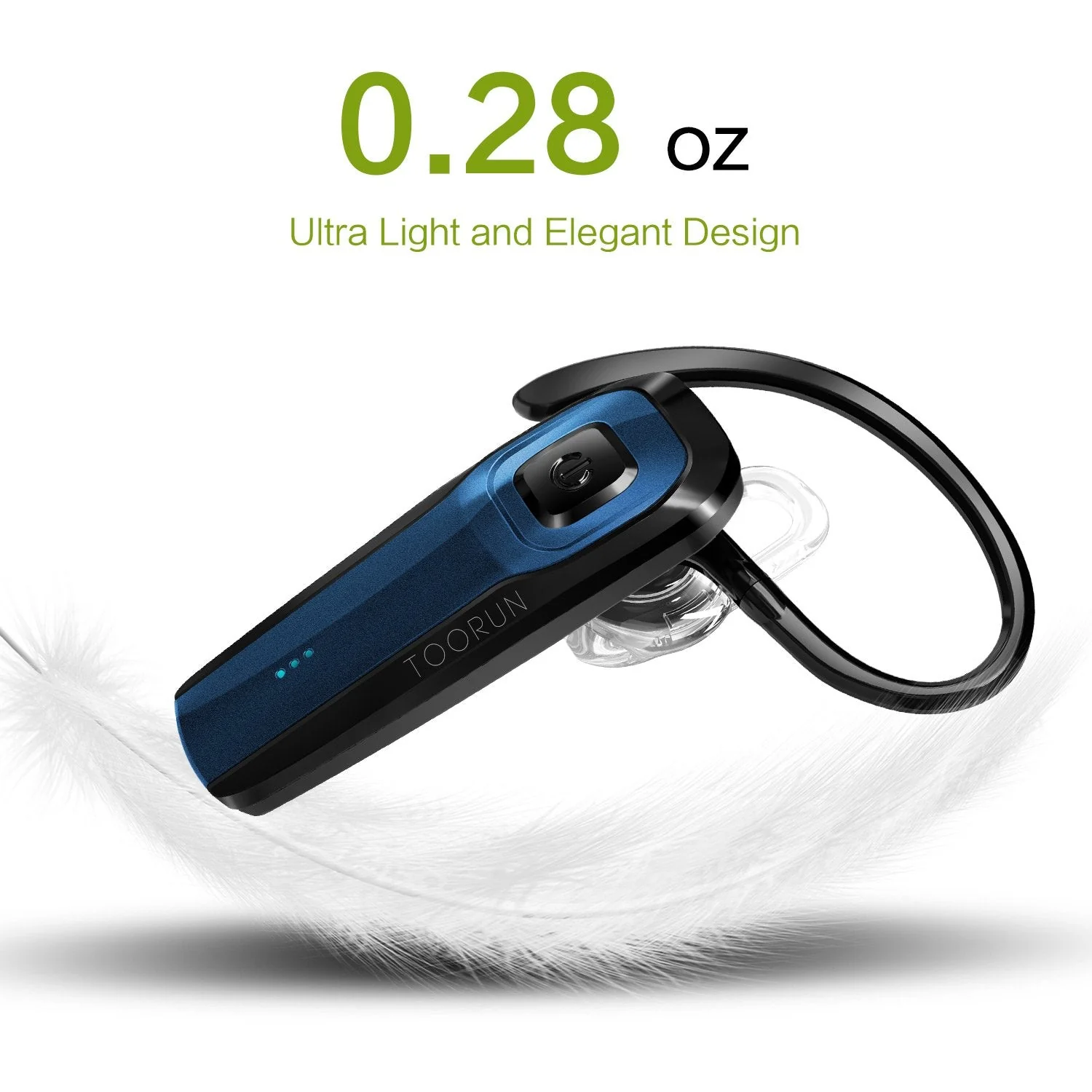 TOORUN M26 Bluetooth Headset V4.1 with Noise Cancelling Mic - Blue - Image 2