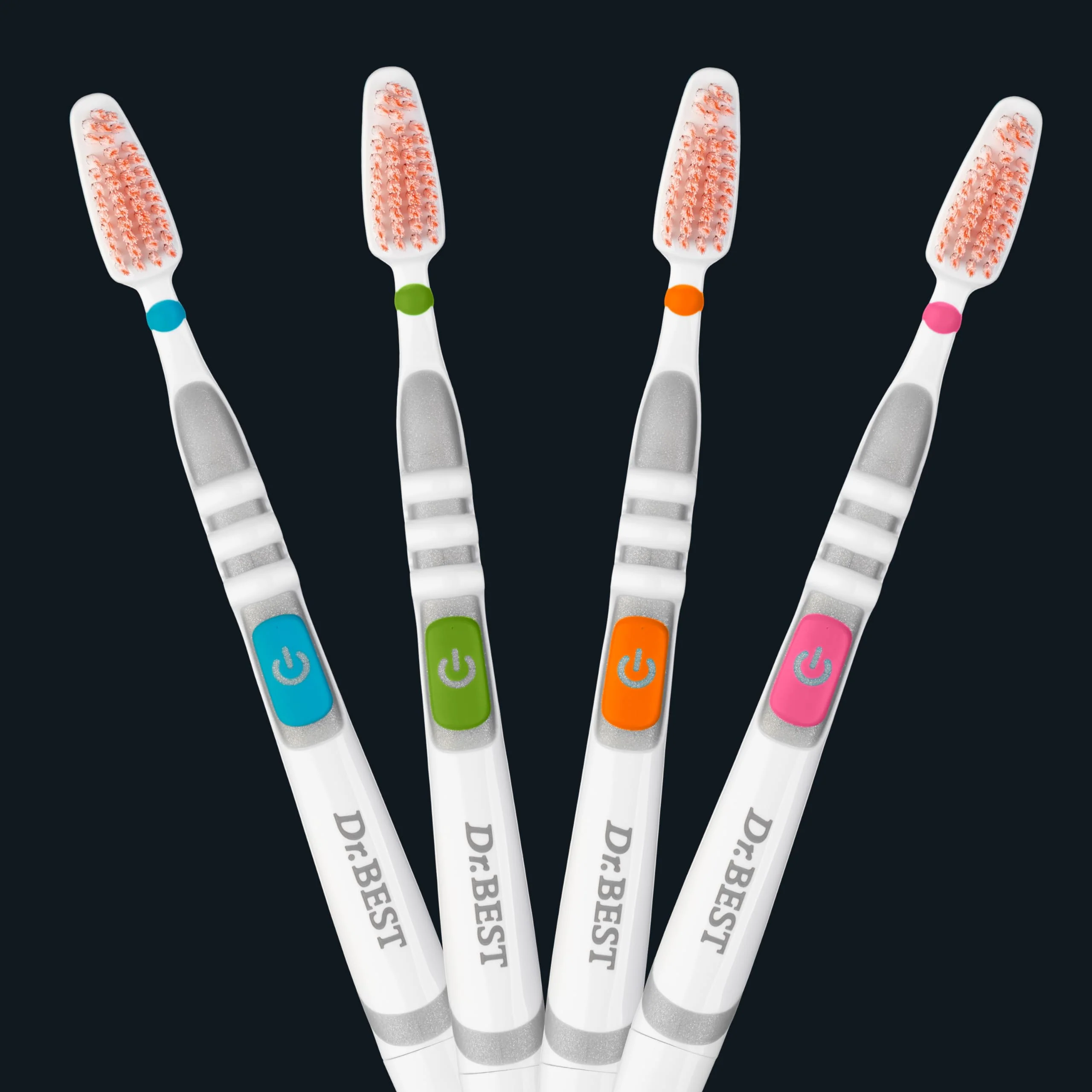 Toothbrush - Dr.BEST Vibration Breath-Fresh, Medium (Pack of 1), for up to 50% Better Accessibility Between Teeth 1 stück (1er Pack) - Image 2