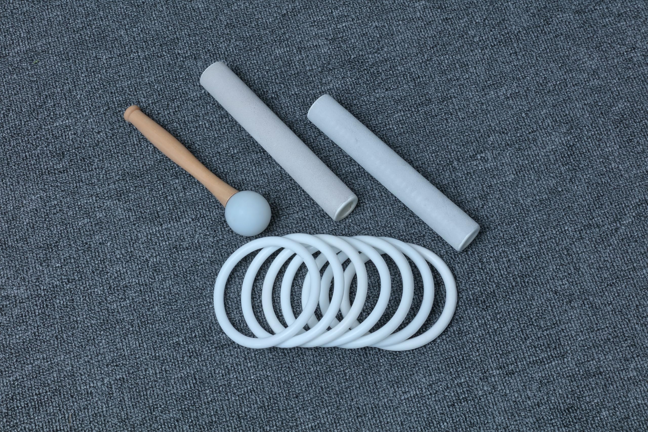 TOPFUND 7 Pcs Silicone Rubber O-rings and 2 Suede Mallets and 1 Rubber Mallet for Crystal Singing Bowl Set - Image 2