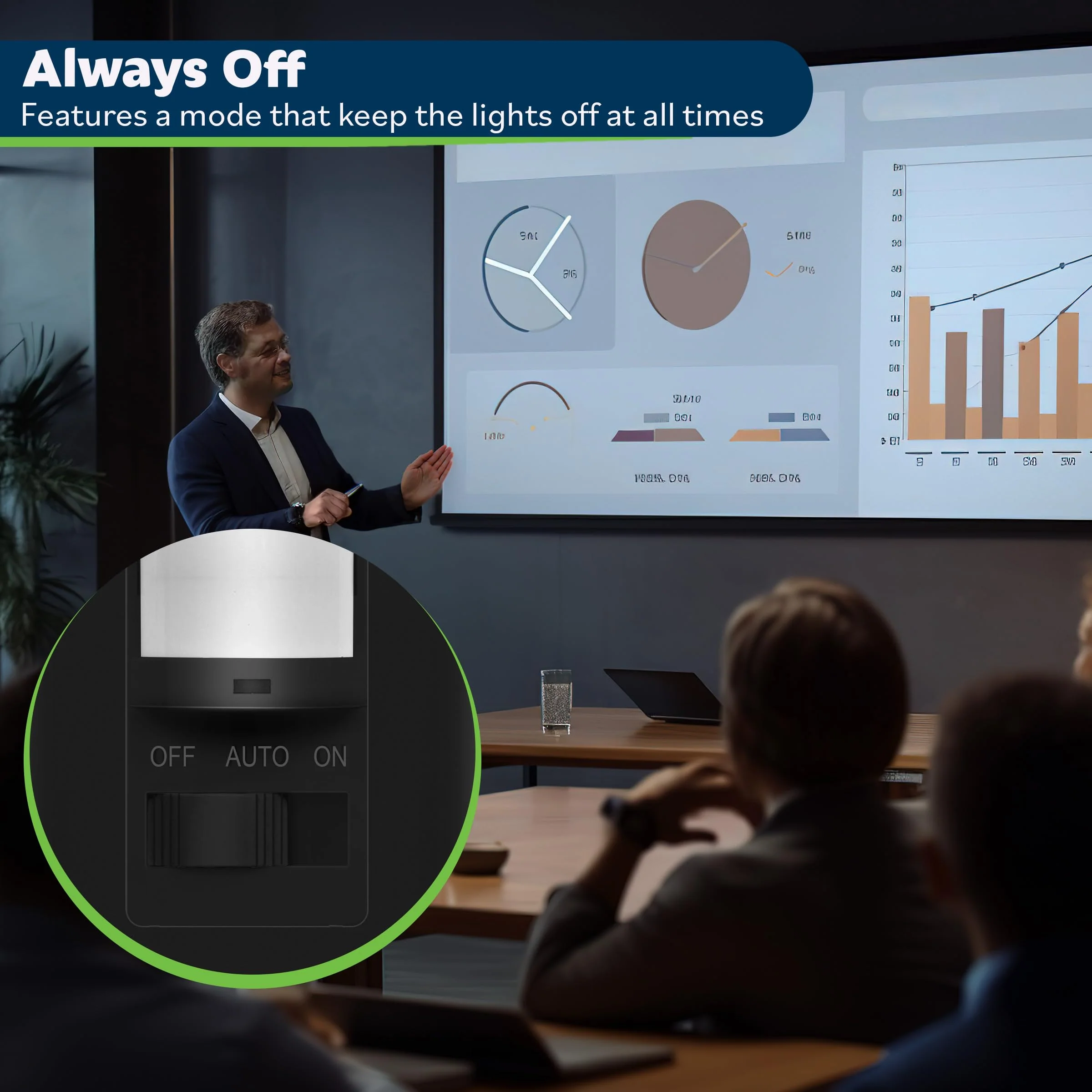 TOPGREENER in Wall PIR Motion Sensor Light Switch, Occupancy Sensor Switch, 𝐍𝐞𝐮𝐭𝐫𝐚𝐥 𝐖𝐢𝐫𝐞 𝐑𝐞𝐪𝐮𝐢𝐫𝐞𝐝, On/Off Override, 𝐒𝐢𝐧𝐠𝐥𝐞 𝐏𝐨𝐥𝐞, 4A, 500W, TSOS5-BKWP,Black,2 Pack Black 2 Pack - Image 7