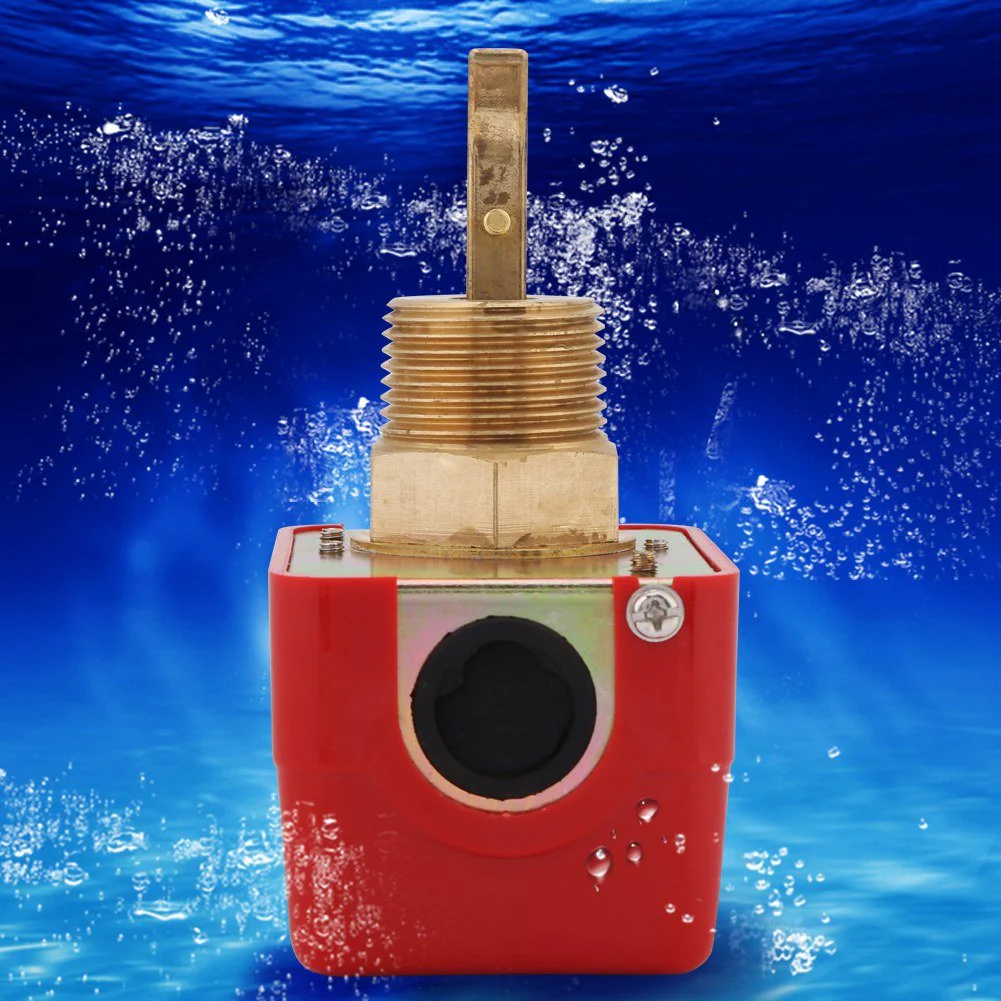 TOPINCN 10 Bar Brass Water Flow Switch Paddle Control Brass Construction Water Flow Restrictor Regulator Npt Thread Connection Red Ac250V - Image 5