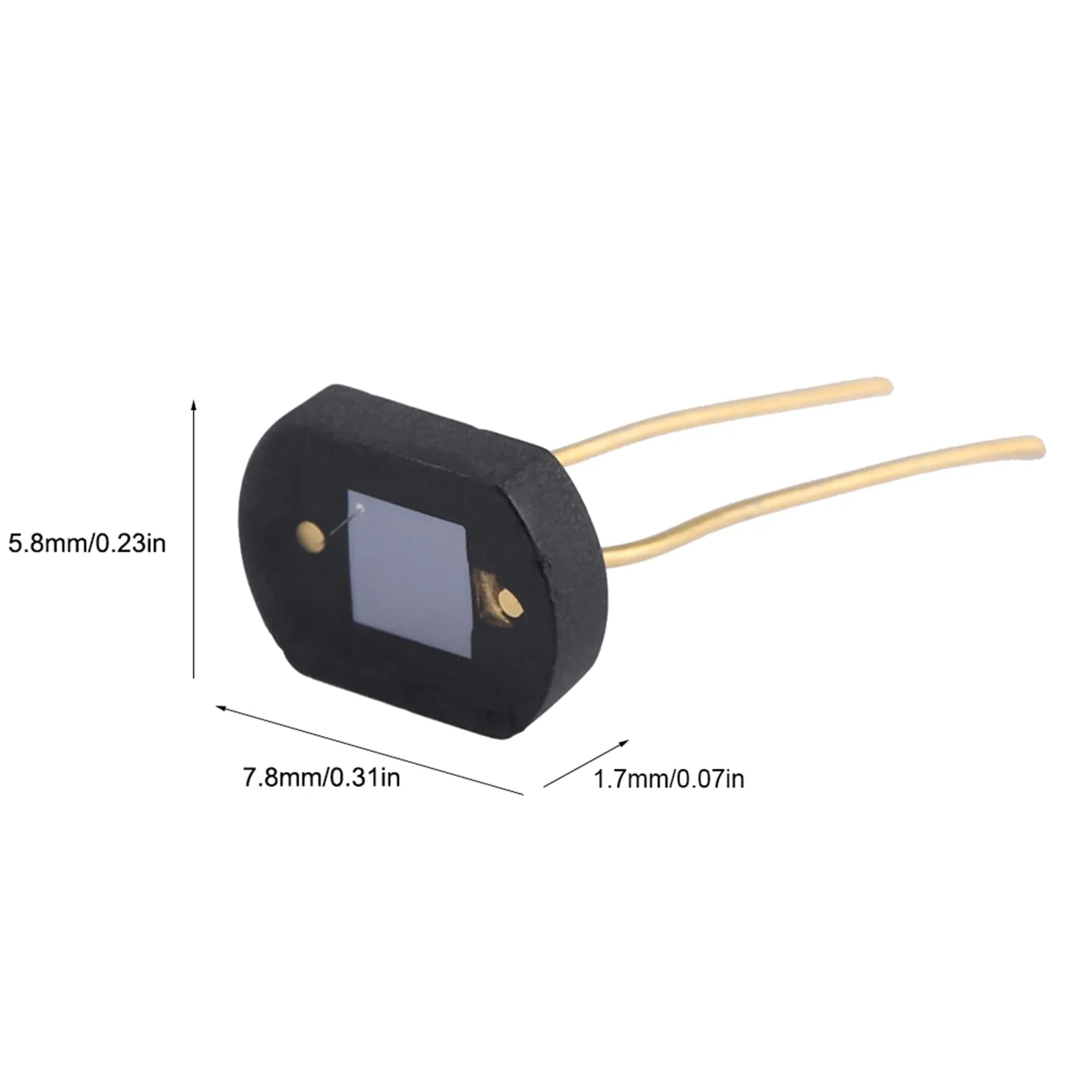 TOPINCN Silicon Photo Diode, Silicon Photocell Photoresistor Electronic Components 2DU3 Silicon Photodiode Detector for Visible Light - Image 7