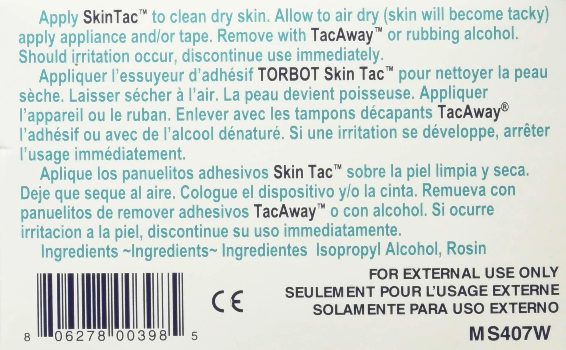 TORBOT Group Skin-Tac-H Adhesive Barrier Wipes, 50/Box Unscented 50 Count (Pack of 1) - Image 3