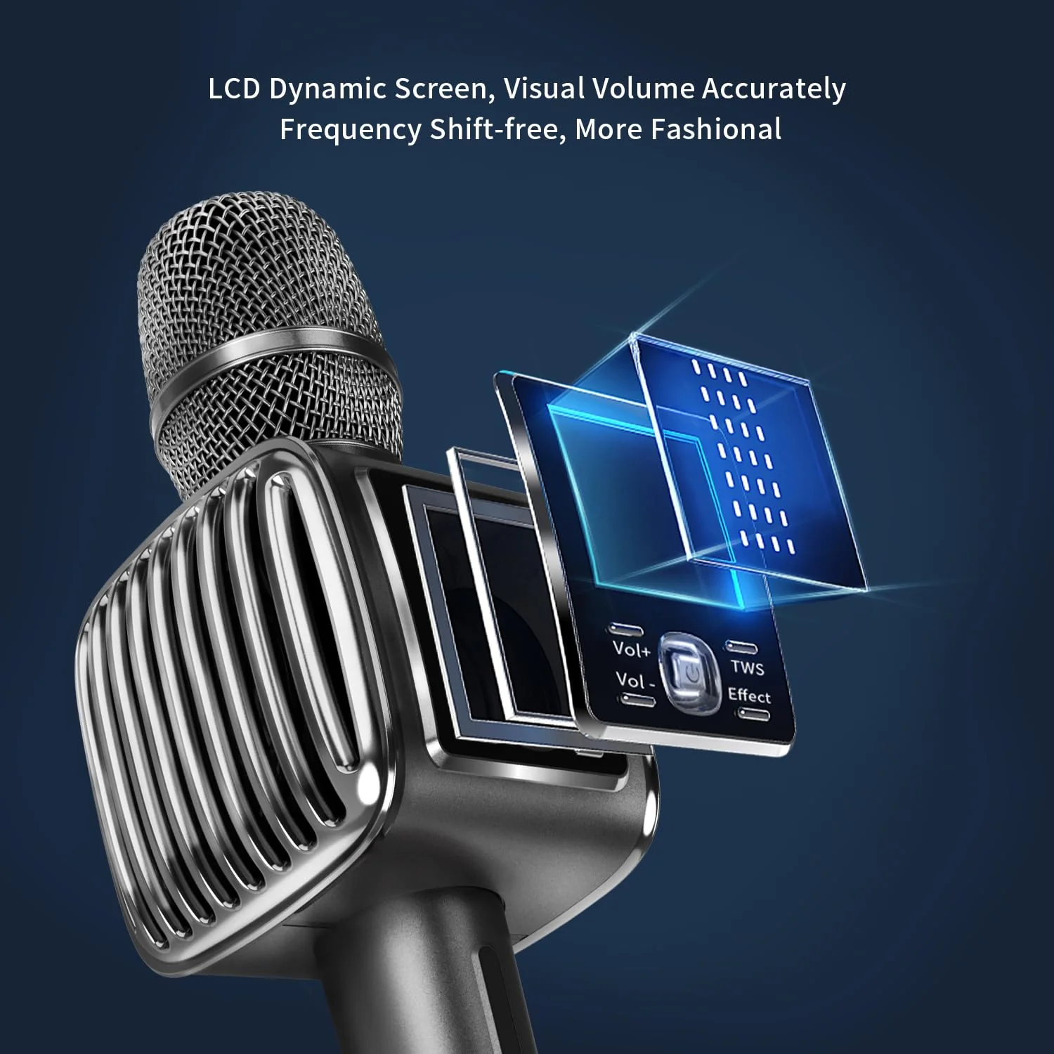 TOSING G6 Pro Karaoke Machine for Adults/Kids Singing Microphone,20W Bluetooth Speaker with LCD,Wireless Microphones for Party/Church//Phone/Tablets - Image 2