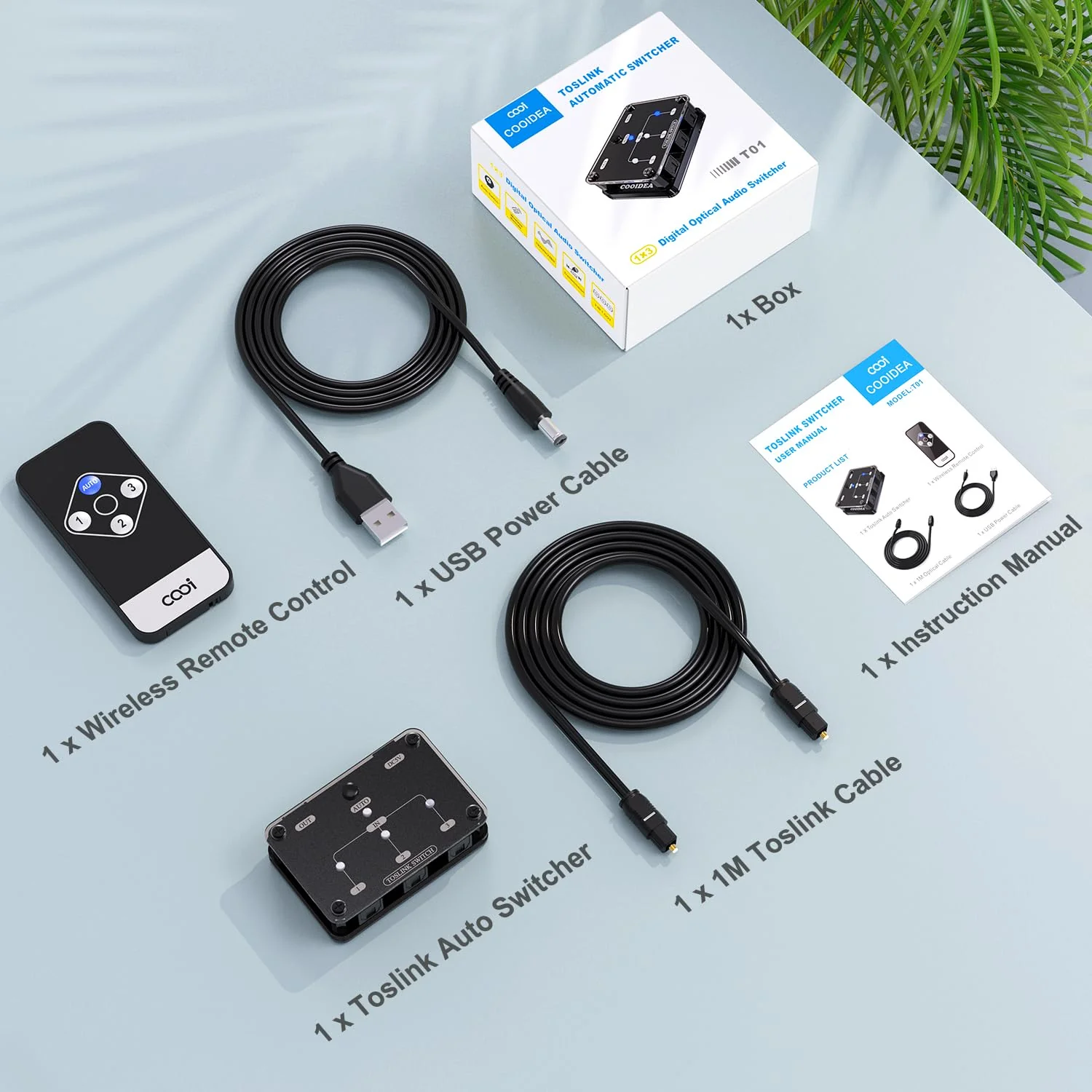 Toslink Automatic Switch Digital Optical Switcher 3 in 1 Out with Remote Control Supports 192k/24Bit PCM2.0 DTS Dolby-AC3 Compatible with HDTV/Xbox/Blu-Ray Player/PS - Image 7