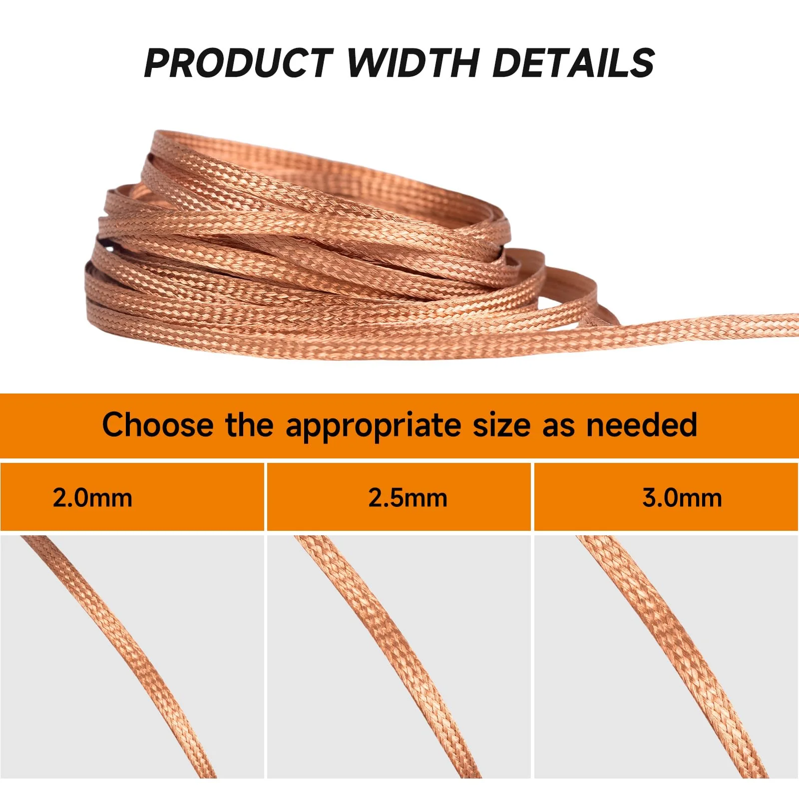 TOWOT Solder Wick Braid with Flux No-Clean Electronic, Desoldering Wick Braid Remover.Desolder Soldering 2.5mm W 0.10'' L 5' 4.92ft - Image 3