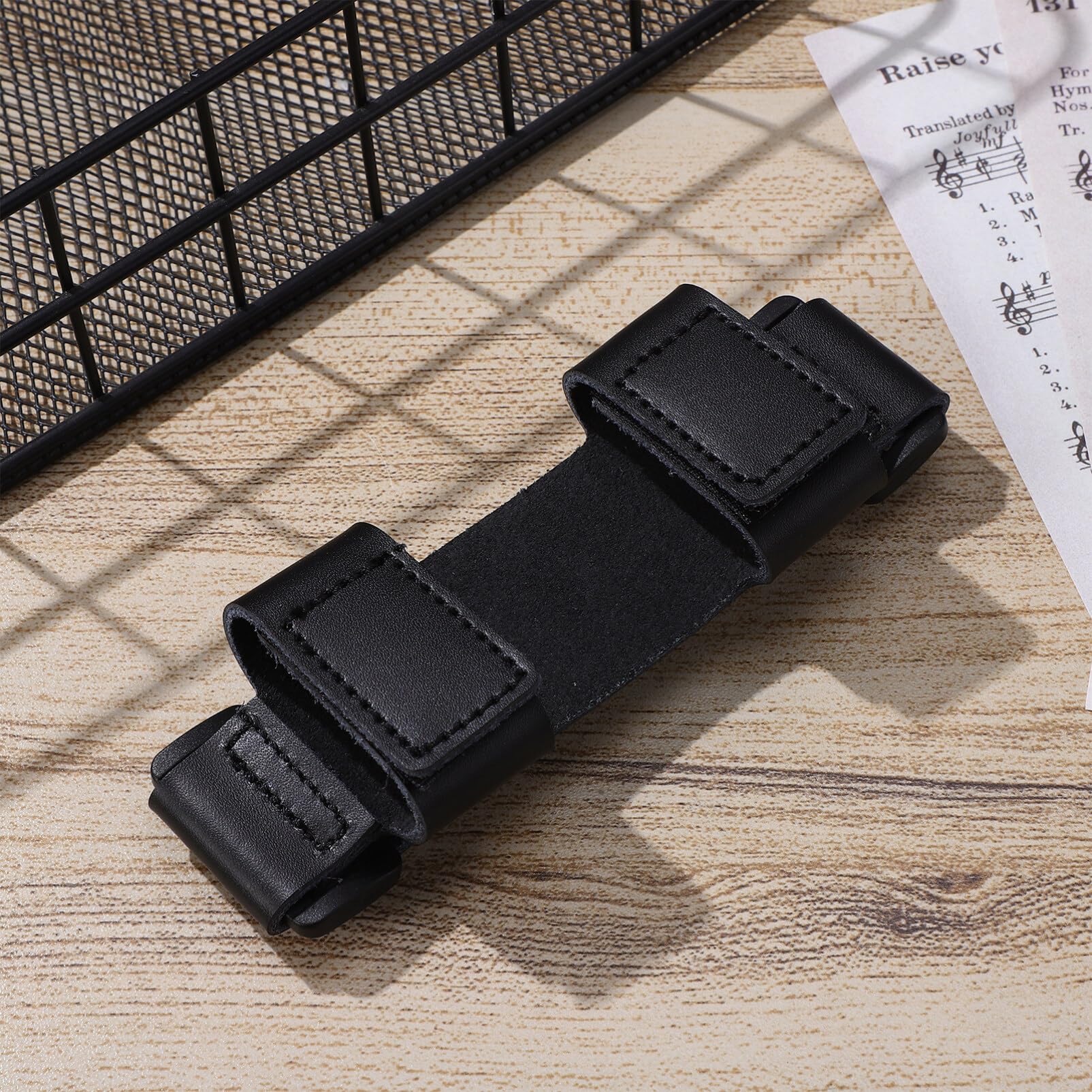 Toyvian French Horn Hand Rest Wear Resistant Rest French Horn Hand Grip Non-Slip Adjustable Leather Hand Holding Strap Instrument Hand Pad, 51P0U4510R516O2 - Image 9