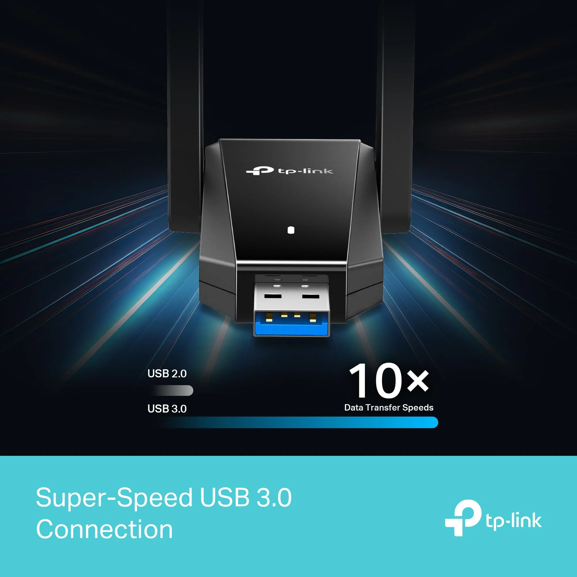TP-Link USB 3.0 WiFi Adapter for Desktop PC (Archer TX30U Plus)-AX1800 WiFi 6 Dual-Band Plug and Play Wireless Network Adapter with 2.4GHz, 5GHz, 2×High Gain Antenna, WPA3, Supports Windows 11/10 AX1800, WiFi 6 - Image 6