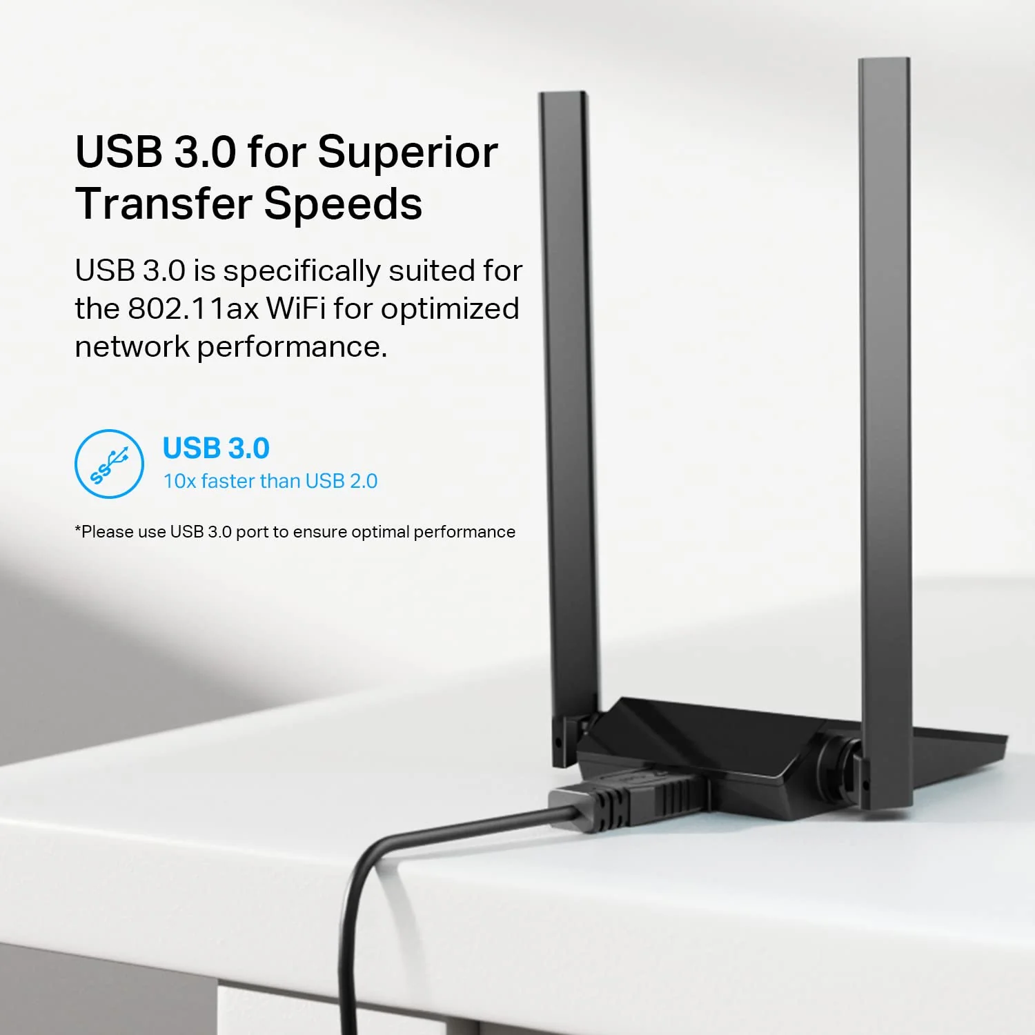 TP-Link WiFi 6 USB Adapter for Desktop PC - (Archer TX20U Plus) AX1800 Wireless Network Adapter with 2.4GHz, 5GHz, High Gain Dual Band 5dBi Antenna, WPA3, Supports Windows 11/10 AX1800 WiFi 6, Dual Band - Image 6