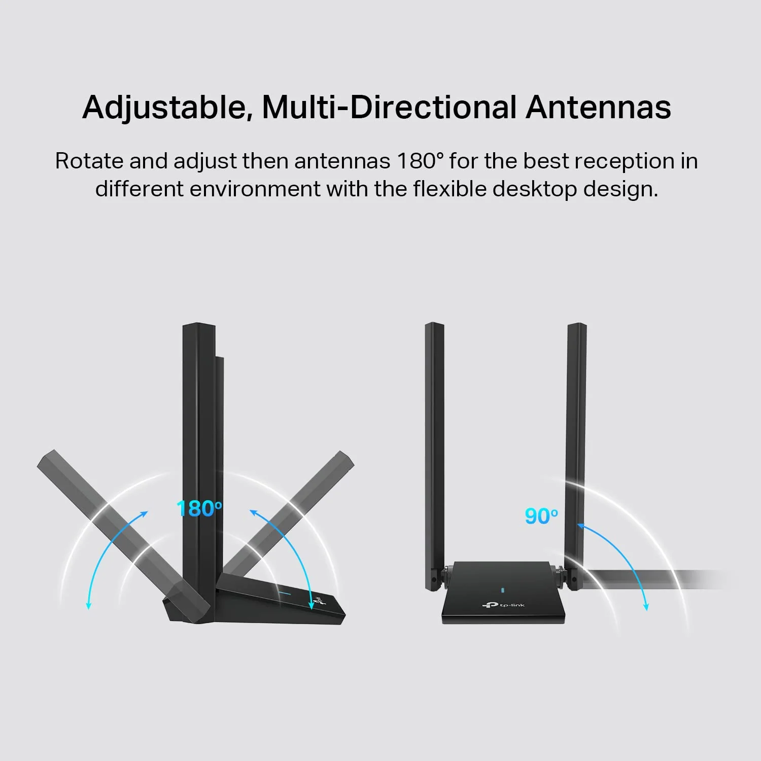 TP-Link WiFi 6 USB Adapter for Desktop PC - (Archer TX20U Plus) AX1800 Wireless Network Adapter with 2.4GHz, 5GHz, High Gain Dual Band 5dBi Antenna, WPA3, Supports Windows 11/10 AX1800 WiFi 6, Dual Band - Image 7