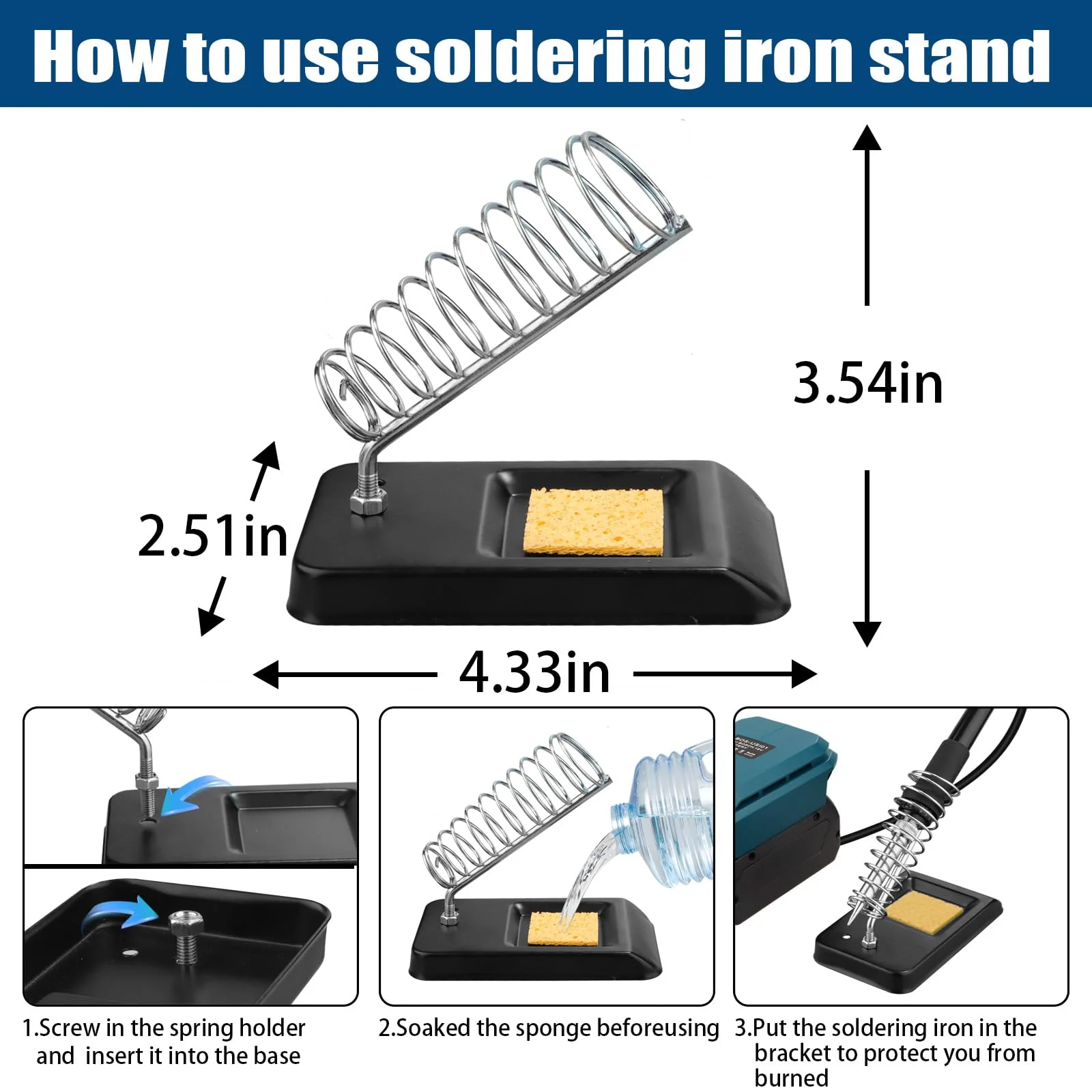 TPDL Battery Soldering Iron for Bosch Professional 18 V System GBA Battery, 60 W Cordless Soldering Iron Adjustable Temperature 51-480 °C with On/Off Switch, 25 g Soldering Wire, Soldering Iron Stand For Bosch Pro BAT battery - Image 6