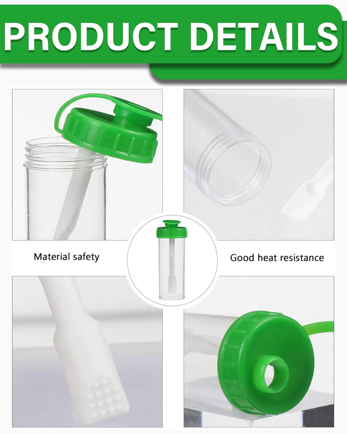TPZORJX 10 pieces chair sample tubes, 15 ml stool sample tubes, cats and dogs waste tubes with spoon, testing for fecal tubes, examination tube for pets for testing - Image 3