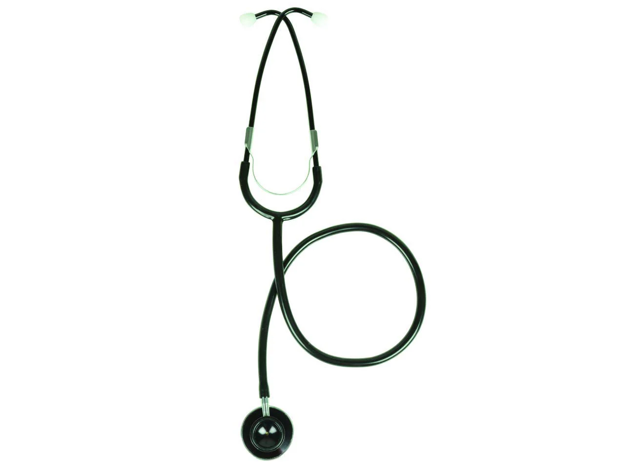 TRAD colour dual head stethoscope, black colour, lightweight aluminium frame - Image 2