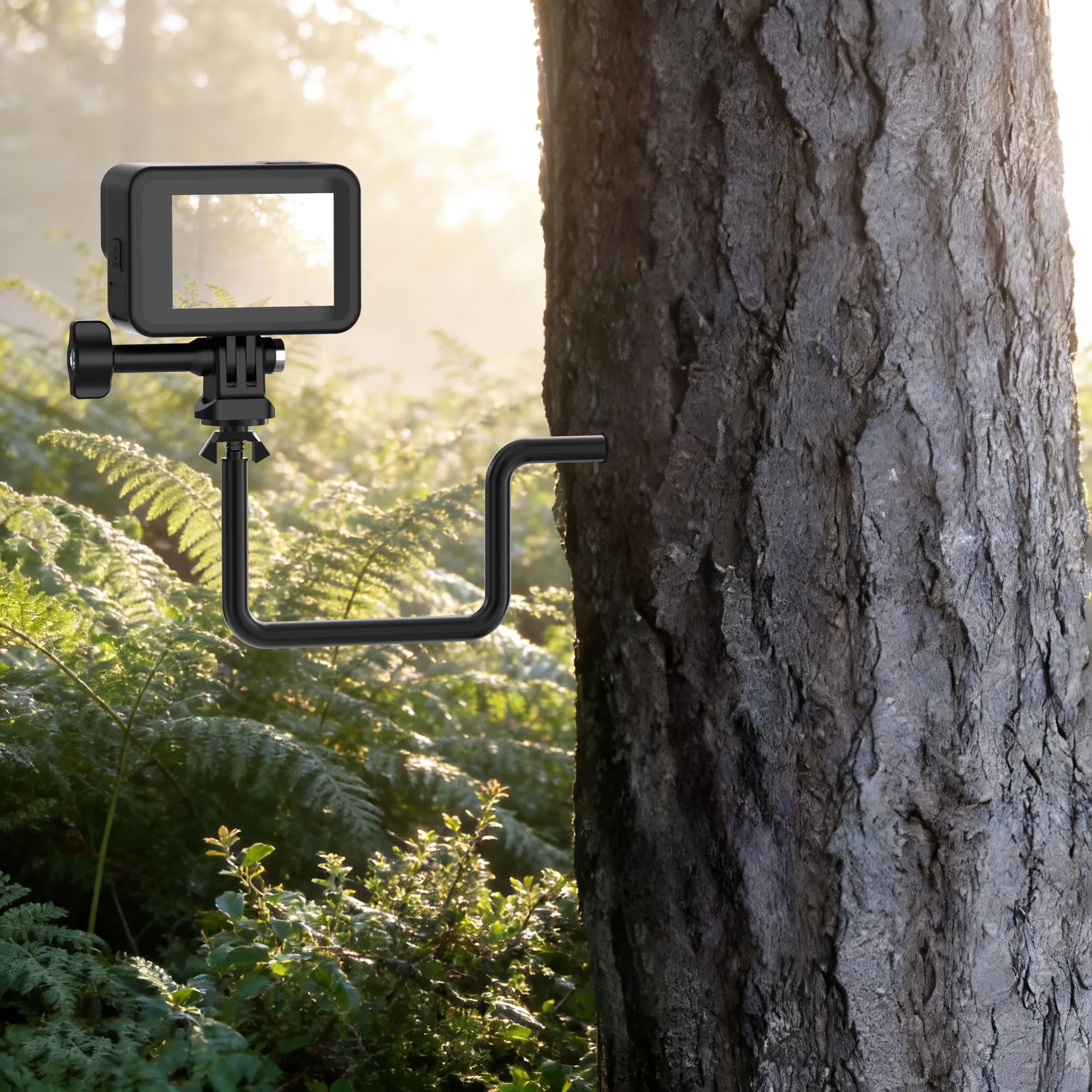 Trail Camera Mount, 4 Packs Trail Cam Mounts, Tree Hunting Accessory, 360° Rotatable Game Camera Holder with 1/4"-20 Screw, Heavy Duty Trail Cam Mount for Hunting Cameras/Action Cameras/Solar Panels - Image 6
