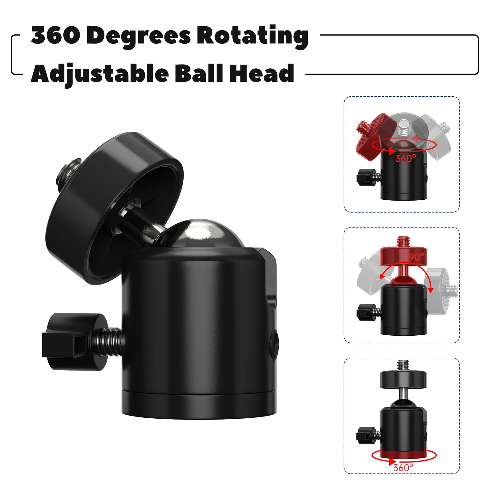 Trail Camera Tree Mount: 360 Degrees Adjustable Game Camera Mount with 1/4 inch Screw, Easy Installation & Compact Sturdy, 3 Pack 3 packs - Image 4