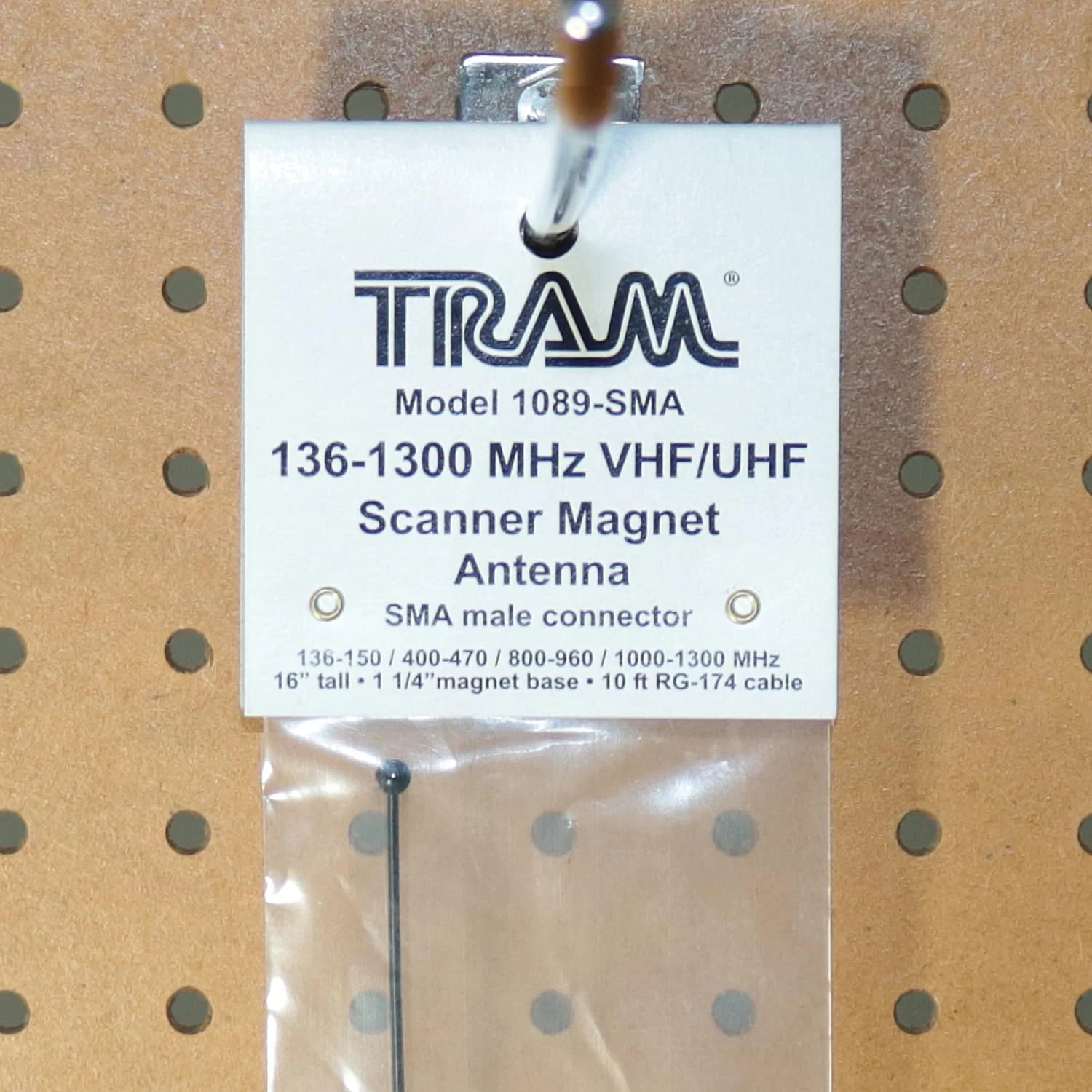 Tram® Scanner Mini-Magnet Antenna VHF/UHF/800-MHz to 1,300-MHz with SMA-Male Connector - Image 3