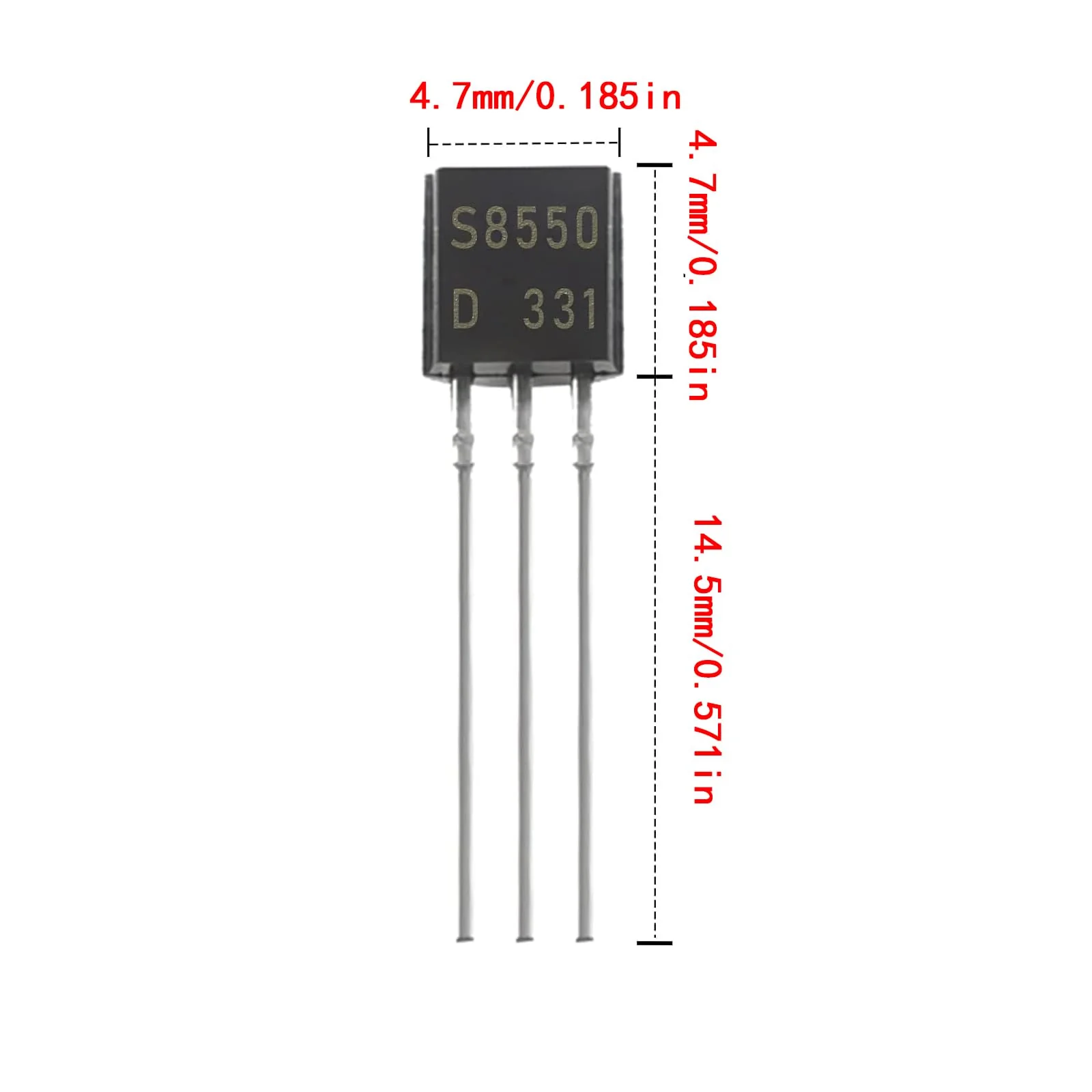 Transistor Assortment Kit 24 Values 480pcs PNP NPN Transistors S9012 S9013 S9017 S9015 S9018 2N2222 S8050 S8550 SS8050 SS8550 2N5551 2N 5401 2N3904 2N3906 C1815 A1015 C945 A733 A42 A92 BC547 BC548 - Image 2