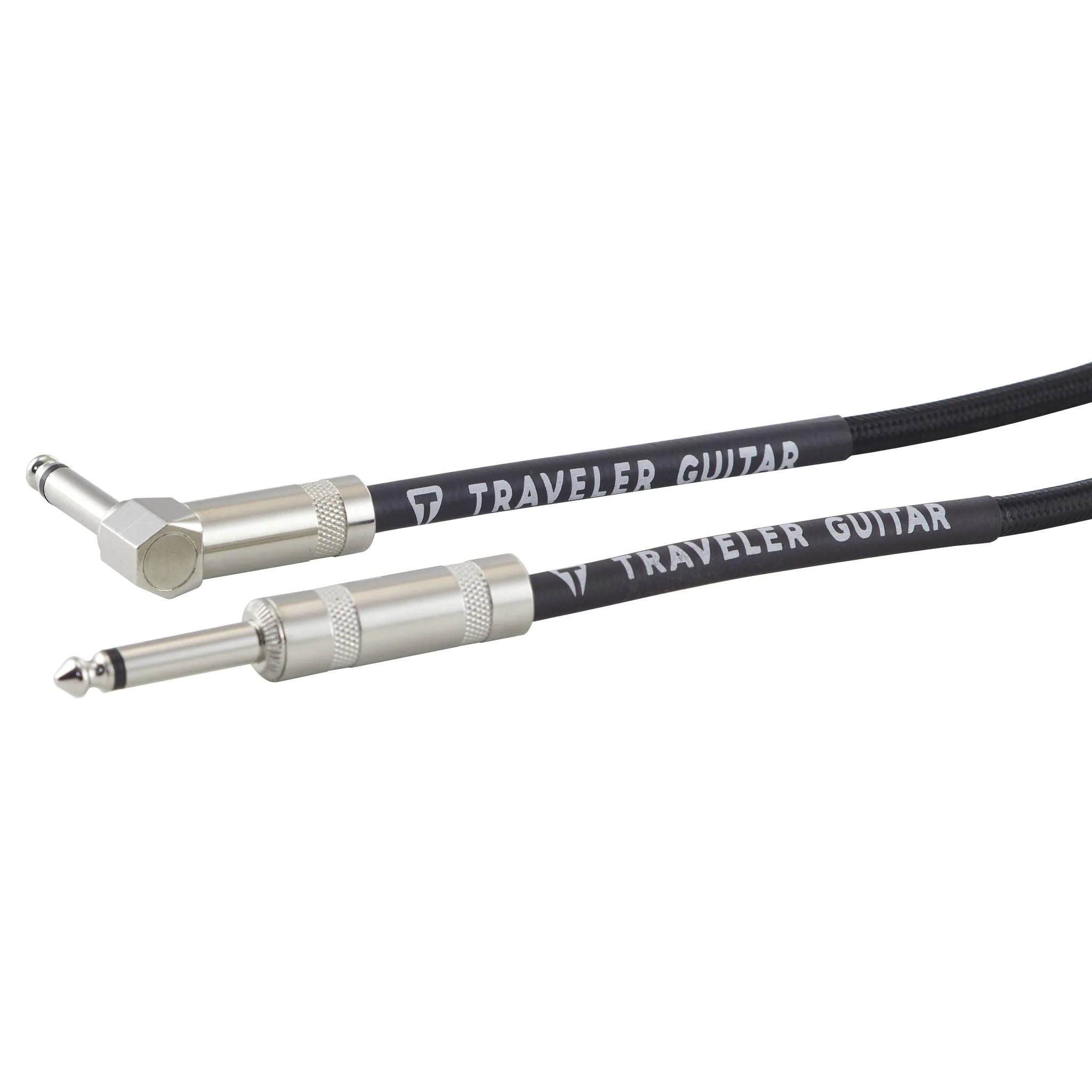Traveler Guitar 10ft. Instrument Cable, Braided, Straight/Angled - Black - Image 3