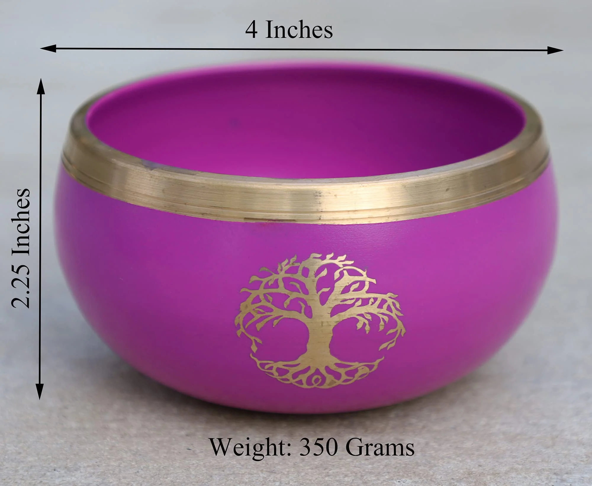Tree Of Life Singing Bowl Complete Set ~ For Meditation, Yoga, Spiritual Healing and Mindfulness (Pink) Pink - Image 5