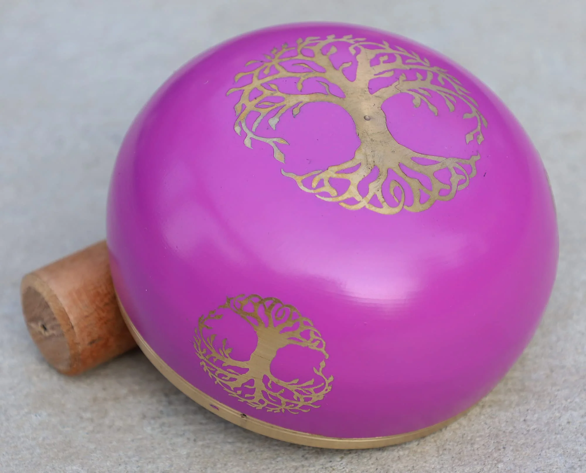 Tree Of Life Singing Bowl Complete Set ~ For Meditation, Yoga, Spiritual Healing and Mindfulness (Pink) Pink - Image 6