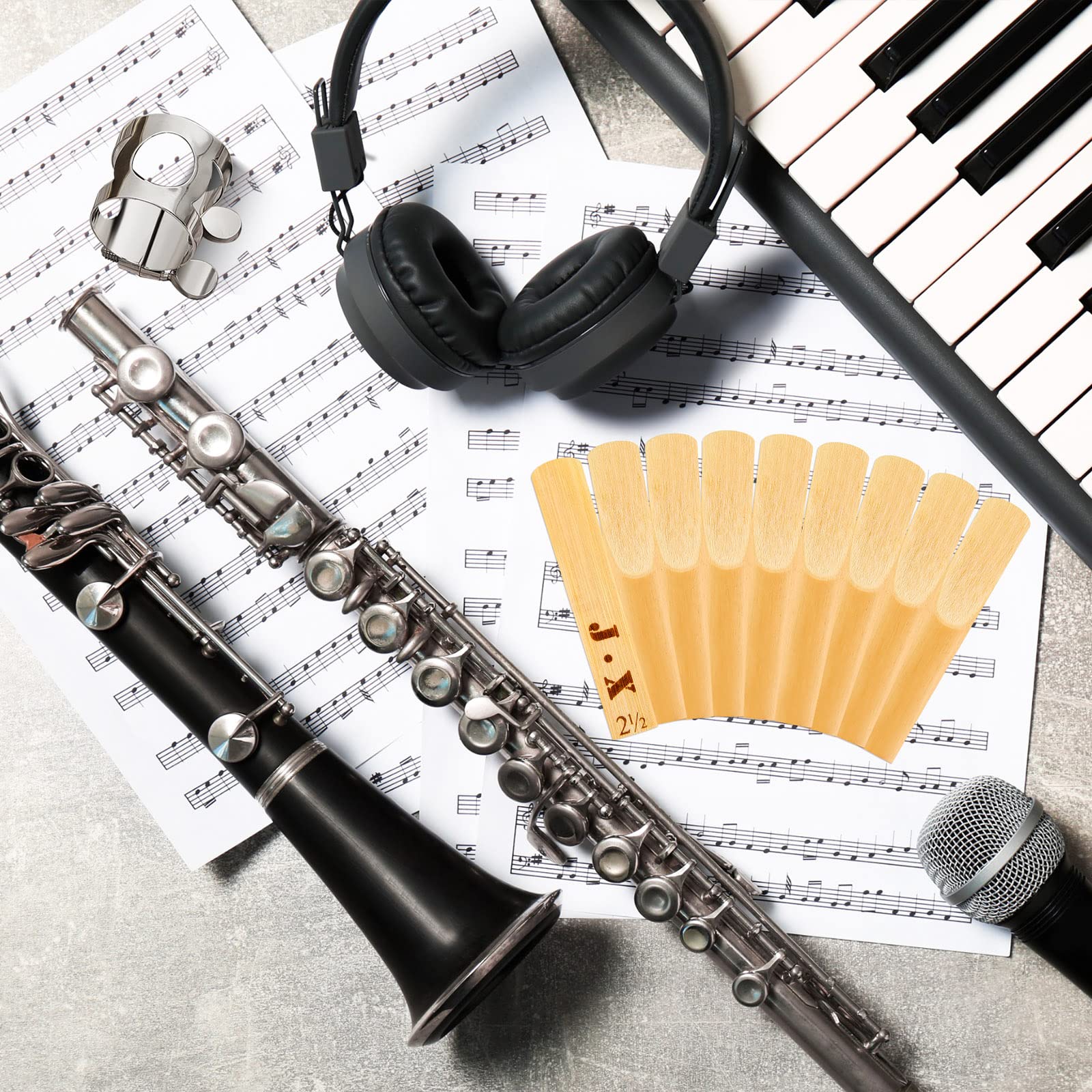 Treela Clarinet Ligature with 20 Pcs Clarinet Reeds 2.5 Bb Clarinet Ligature with Adjustable Screws Reeds for Clarinet Use Replacement Supply, Mouthpiece Not Included - Image 7