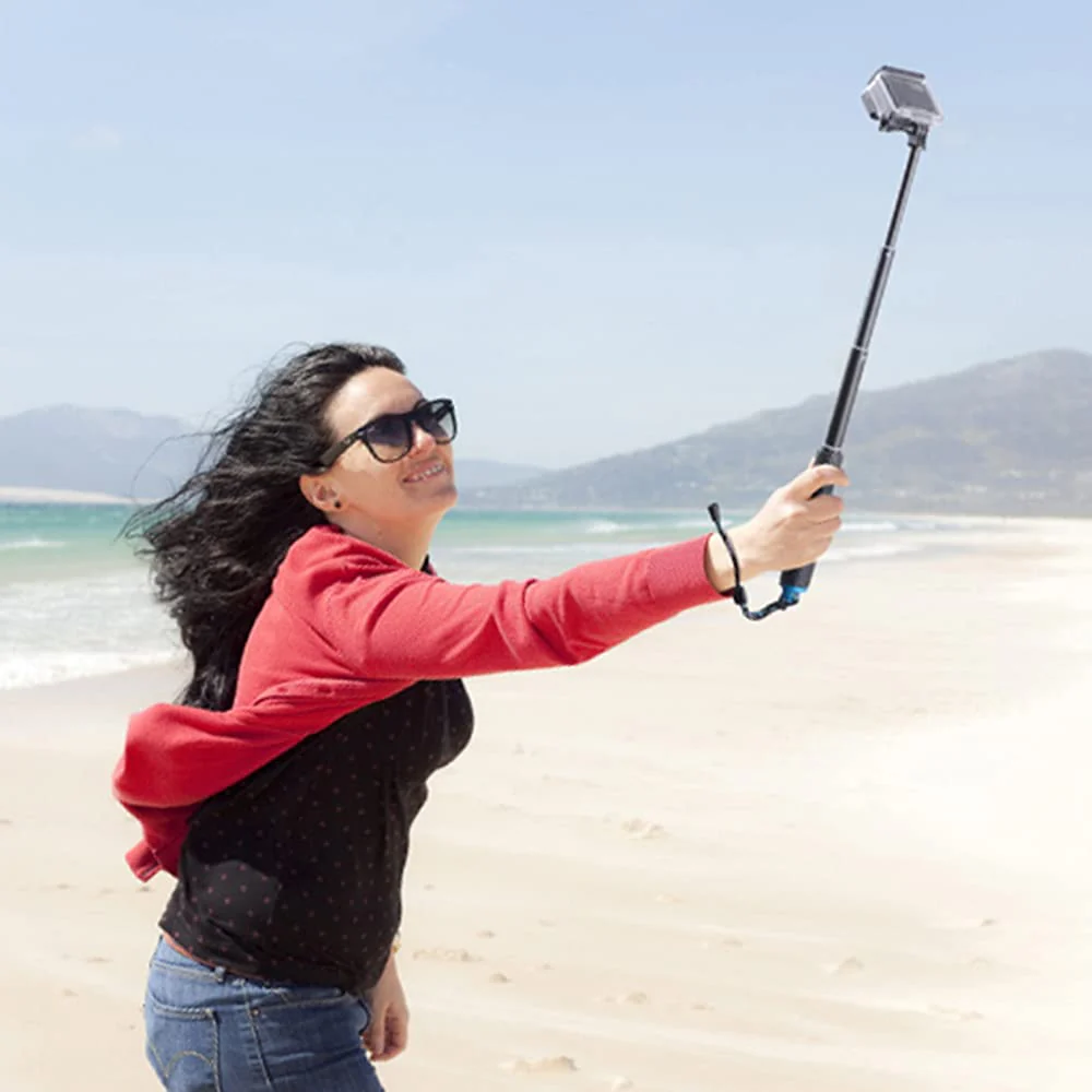 Trehapuva Selfie Stick, 19” Waterproof Extension Hand Grip Adjustable Monopod Pole Compatible with GoPro Hero(2018) Hero 10 9 8 7 6 5 4 3+ 3 Session, AKASO, Xiaomi Yi,SJCAM SJ4000 SJ5000 SJ6000 More - Image 7