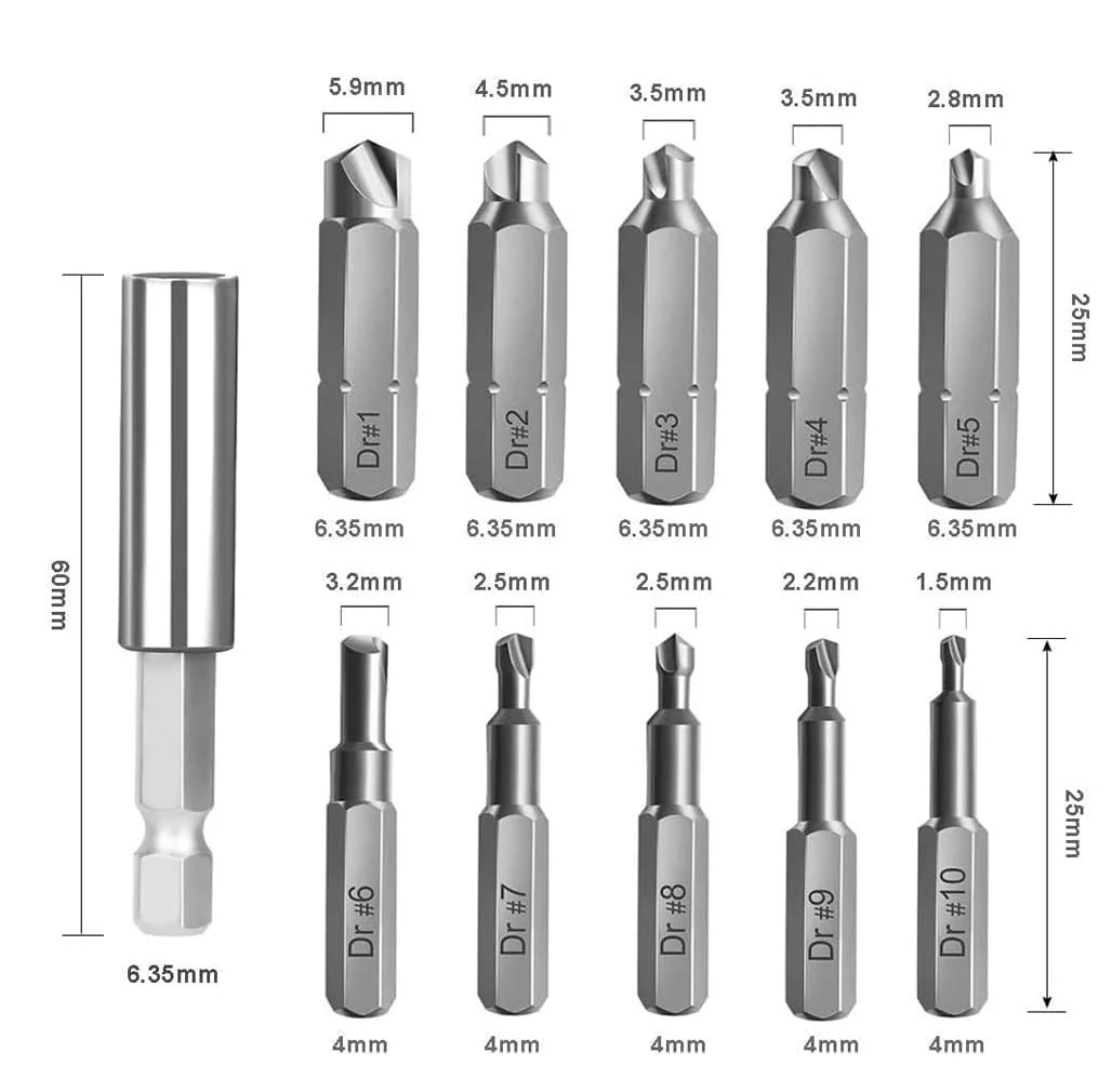 Treki 22 Pieces Damaged Screw Extractor Professional Left Extractor, HSS Broken Screw Remover Extractor Kit with 6.35 mm Bit Holder, Screw Remover for Remover, Stripped 2-12 mm Screws - Image 2