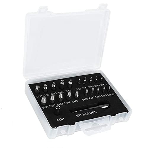 Treki 22 Pieces Damaged Screw Extractor Professional Left Extractor, HSS Broken Screw Remover Extractor Kit with 6.35 mm Bit Holder, Screw Remover for Remover, Stripped 2-12 mm Screws - Image 7